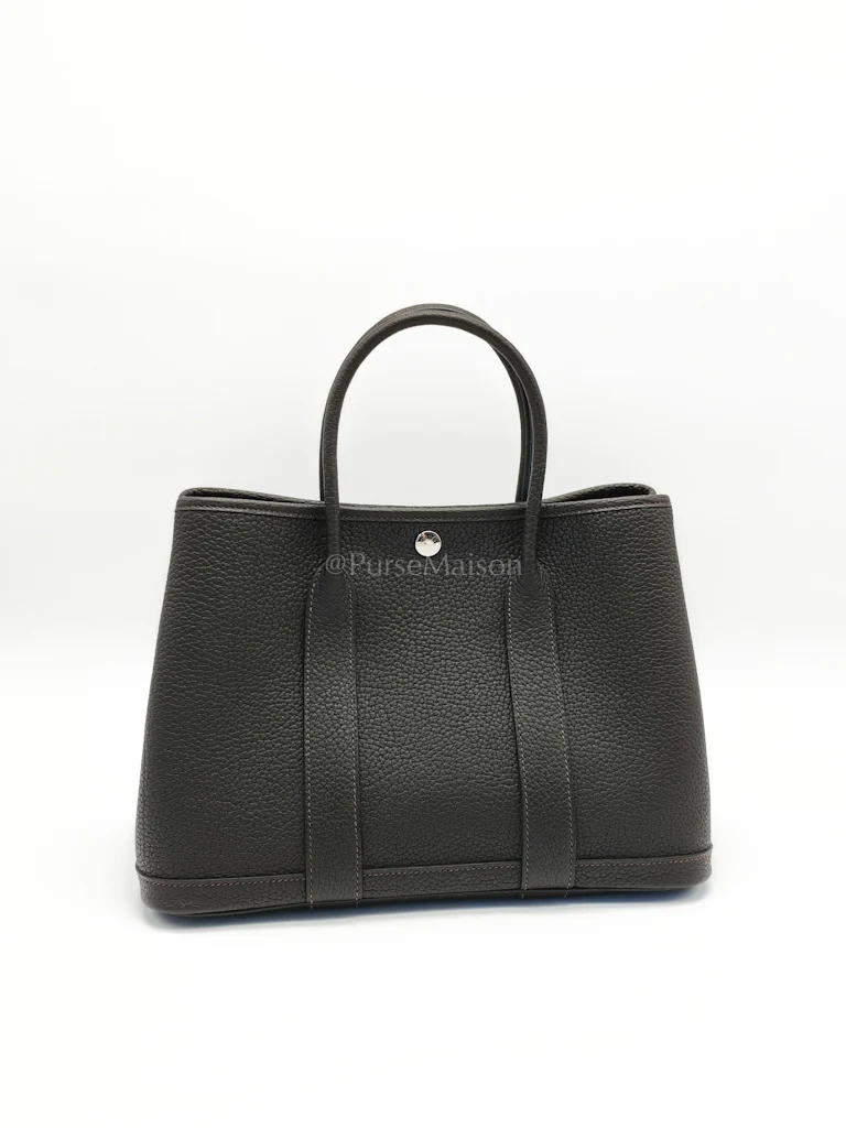 Hermes Garden Party Tote (GPT) 30 in Ebene Negonda Leather & Palladium Hardware Stamp B(2023) - Image 4