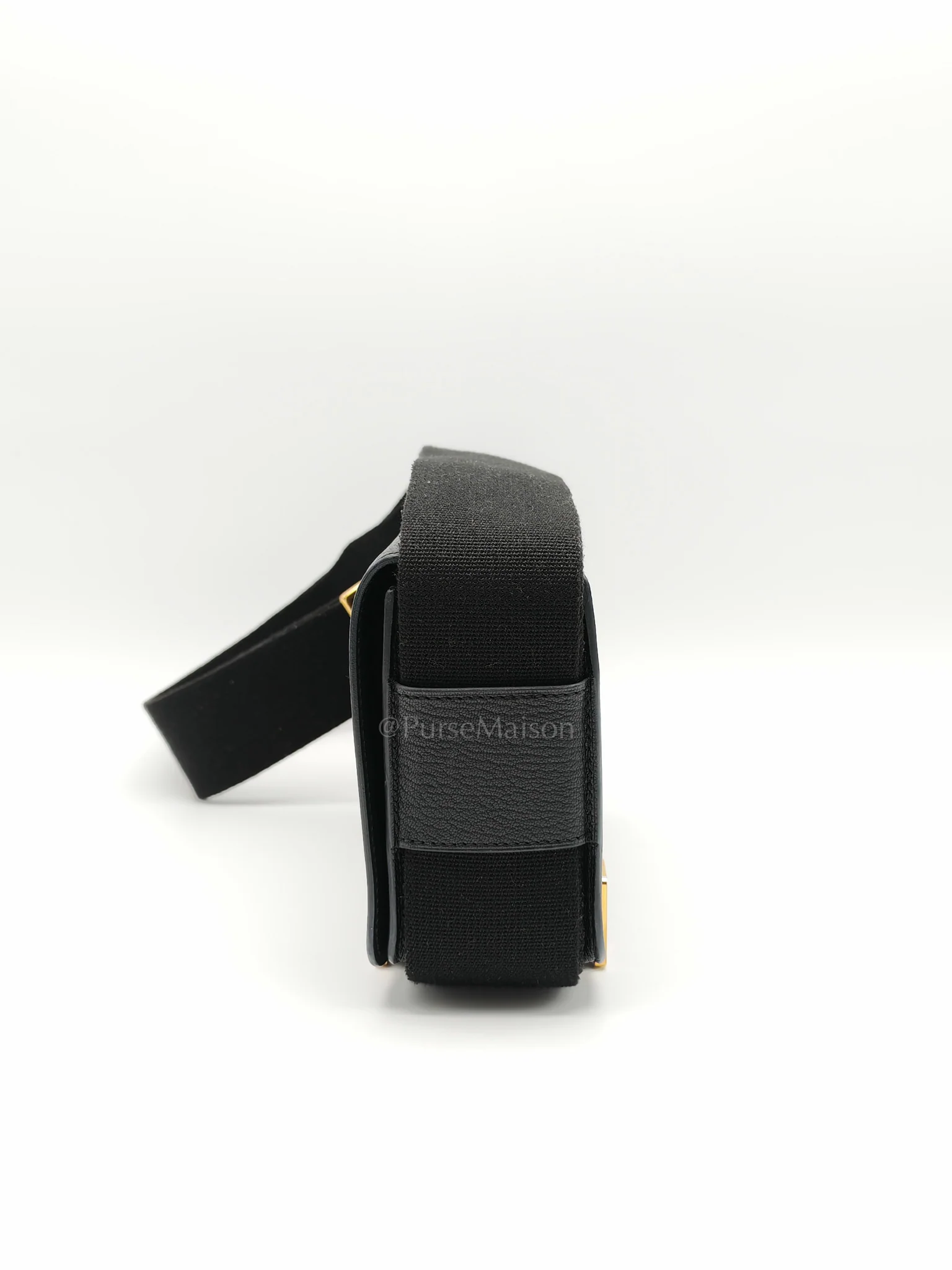 Hermes Geta in Black Chevre Mysore Leather & Gold Hardware Stamp B(2023) - Image 5
