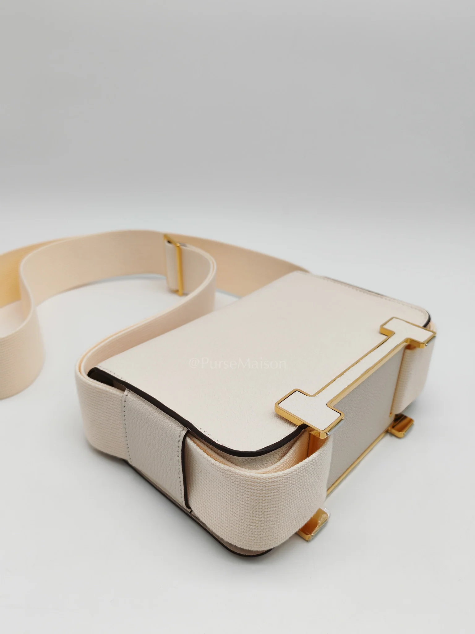 Hermes Geta in Nata Chevre Mysore Leather & Gold Hardware Stamp U(2022) - Image 10