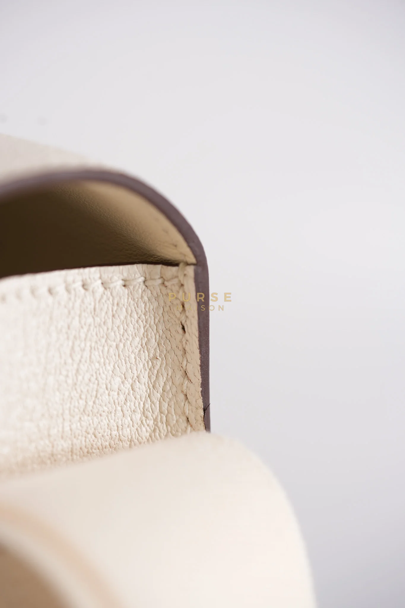 Hermes Geta in Nata Chevre Mysore Leather & Palladium Hardware Stamp W (2024) - Image 13