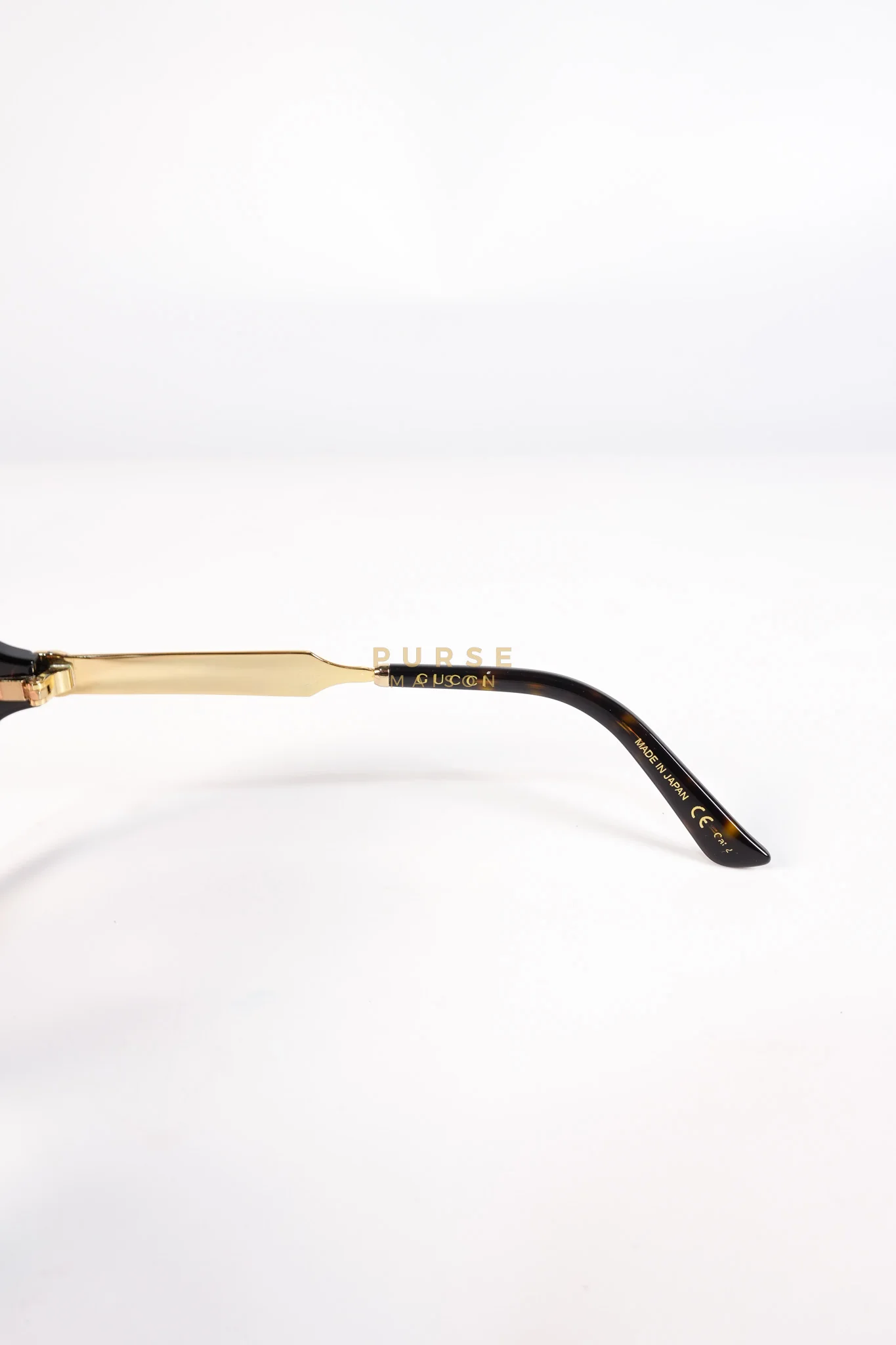Gucci GG0076SK Tortoise Oversize Round Sunglasses in Black/Brown - Image 17
