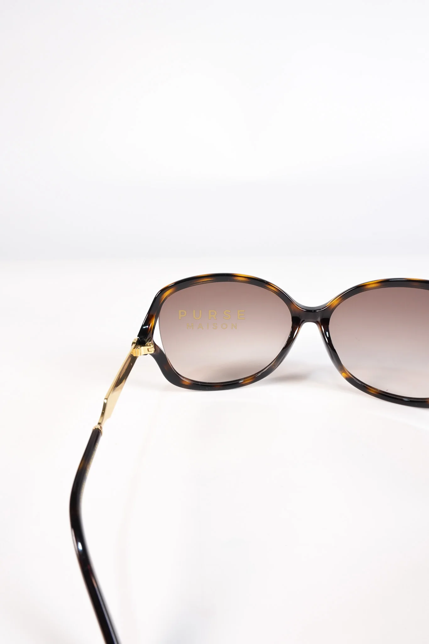 Gucci GG0076SK Tortoise Oversize Round Sunglasses in Black/Brown - Image 22