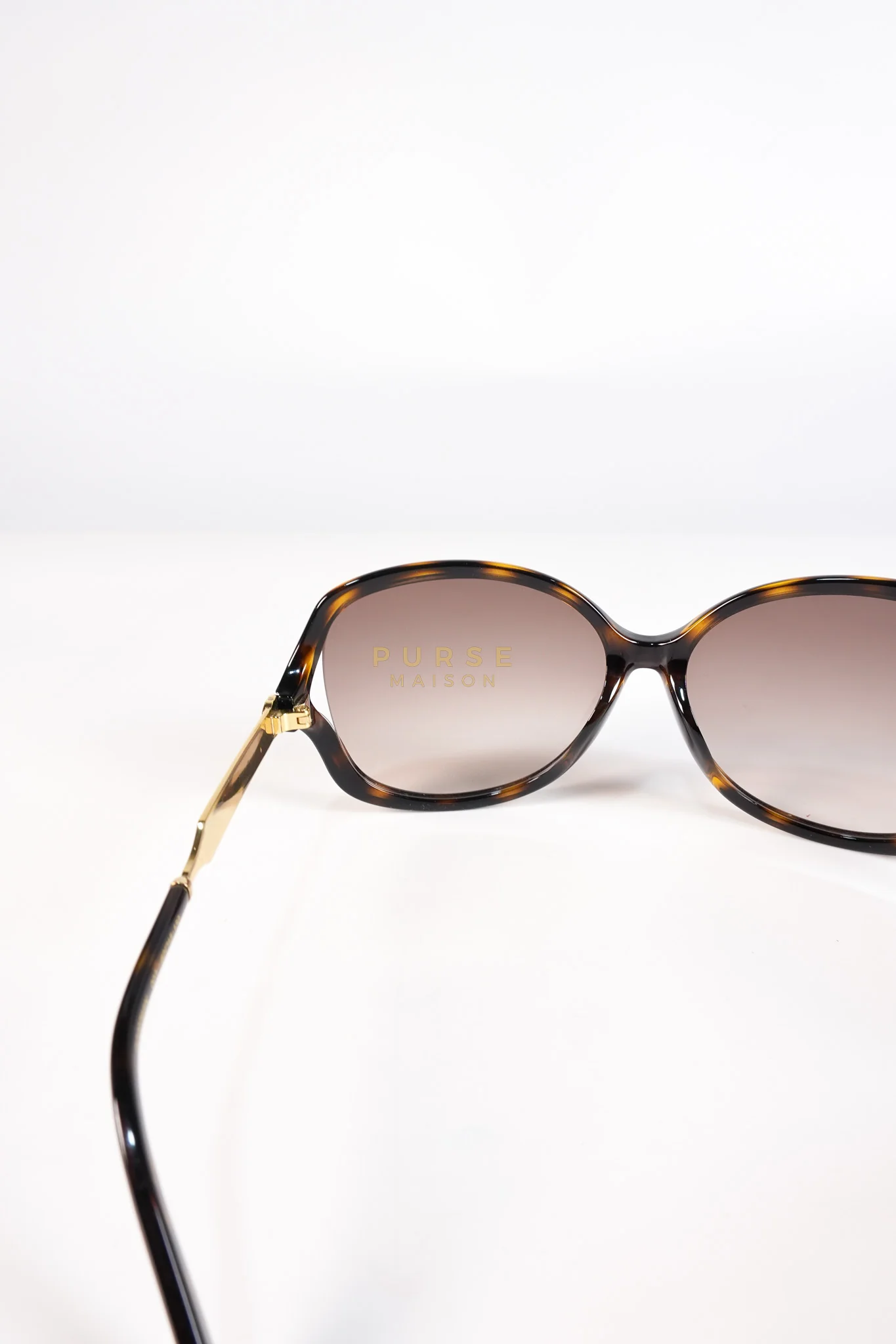 Gucci GG0076SK Tortoise Oversize Round Sunglasses in Black/Brown - Image 23