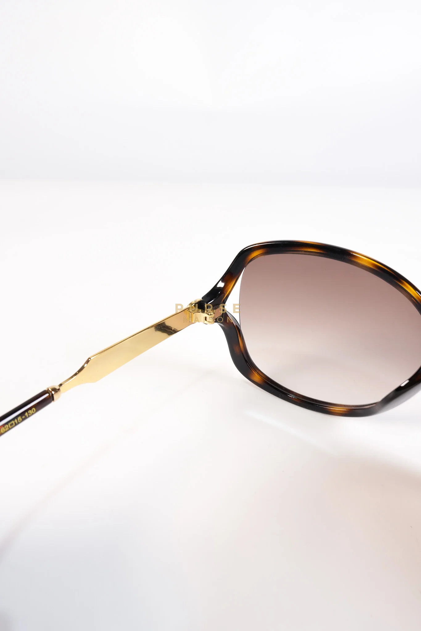 Gucci GG0076SK Tortoise Oversize Round Sunglasses in Black/Brown - Image 24