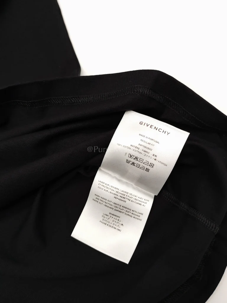 Givenchy Black Silver Logo T-Shirt (Regular Fit) Size Large - Image 4