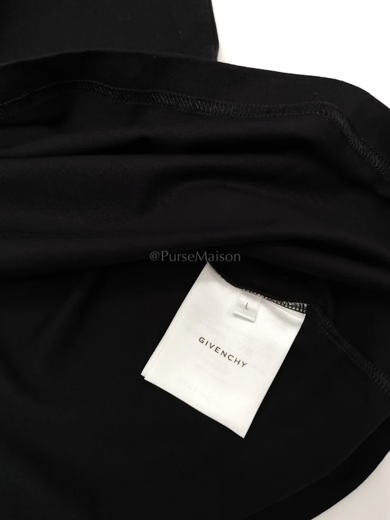 Givenchy Black Silver Logo T-Shirt (Regular Fit) Size Large - Image 5