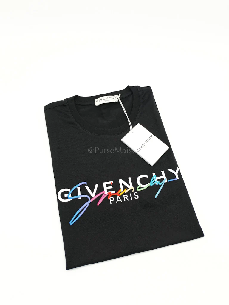 Givenchy Givenchy Multicolor Paris T-shirt  Logo In Size Small - Image 2