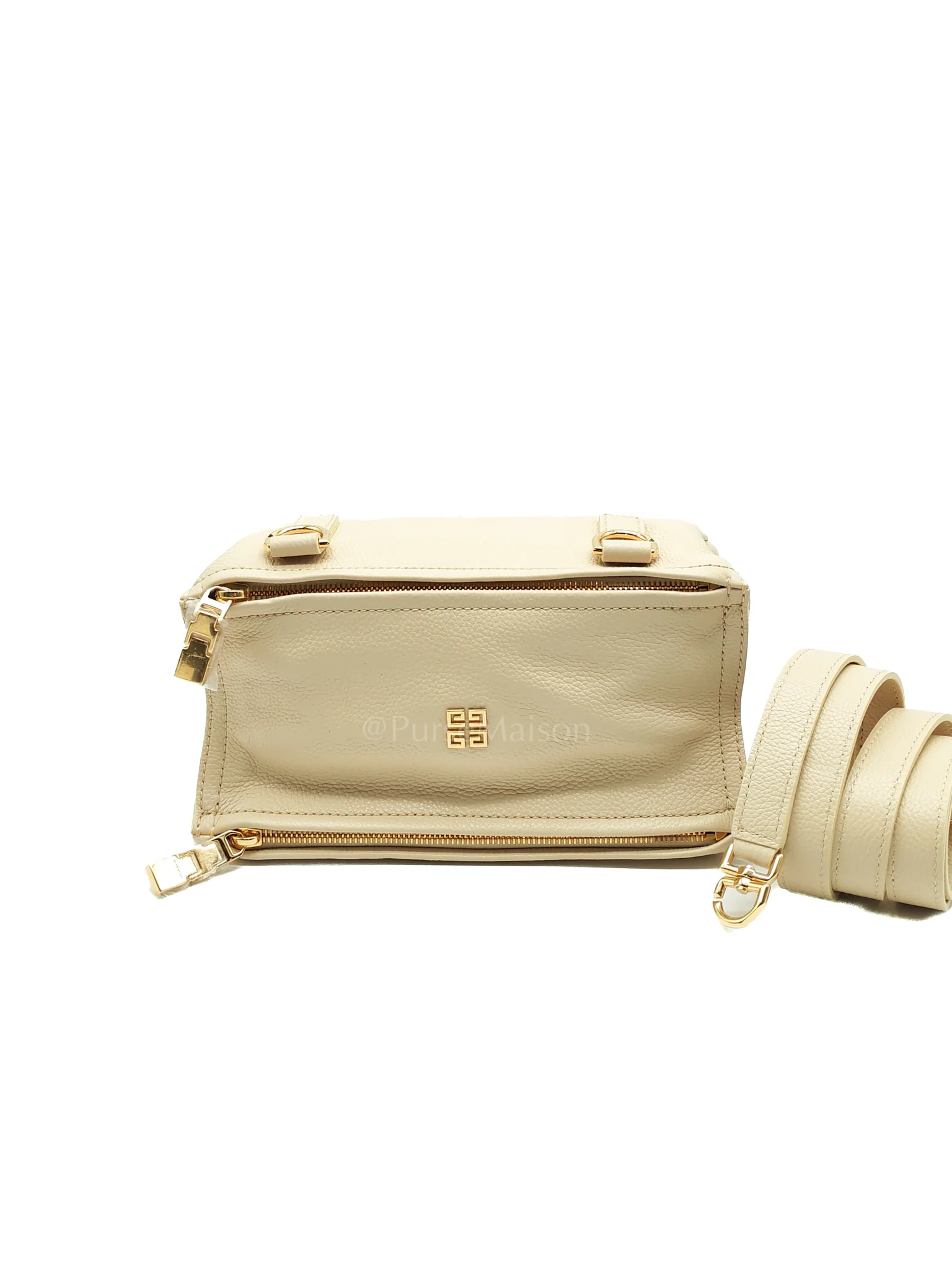Givenchy Mini Pandora in Beige Grained Calfskin Leather Crossbody Bag