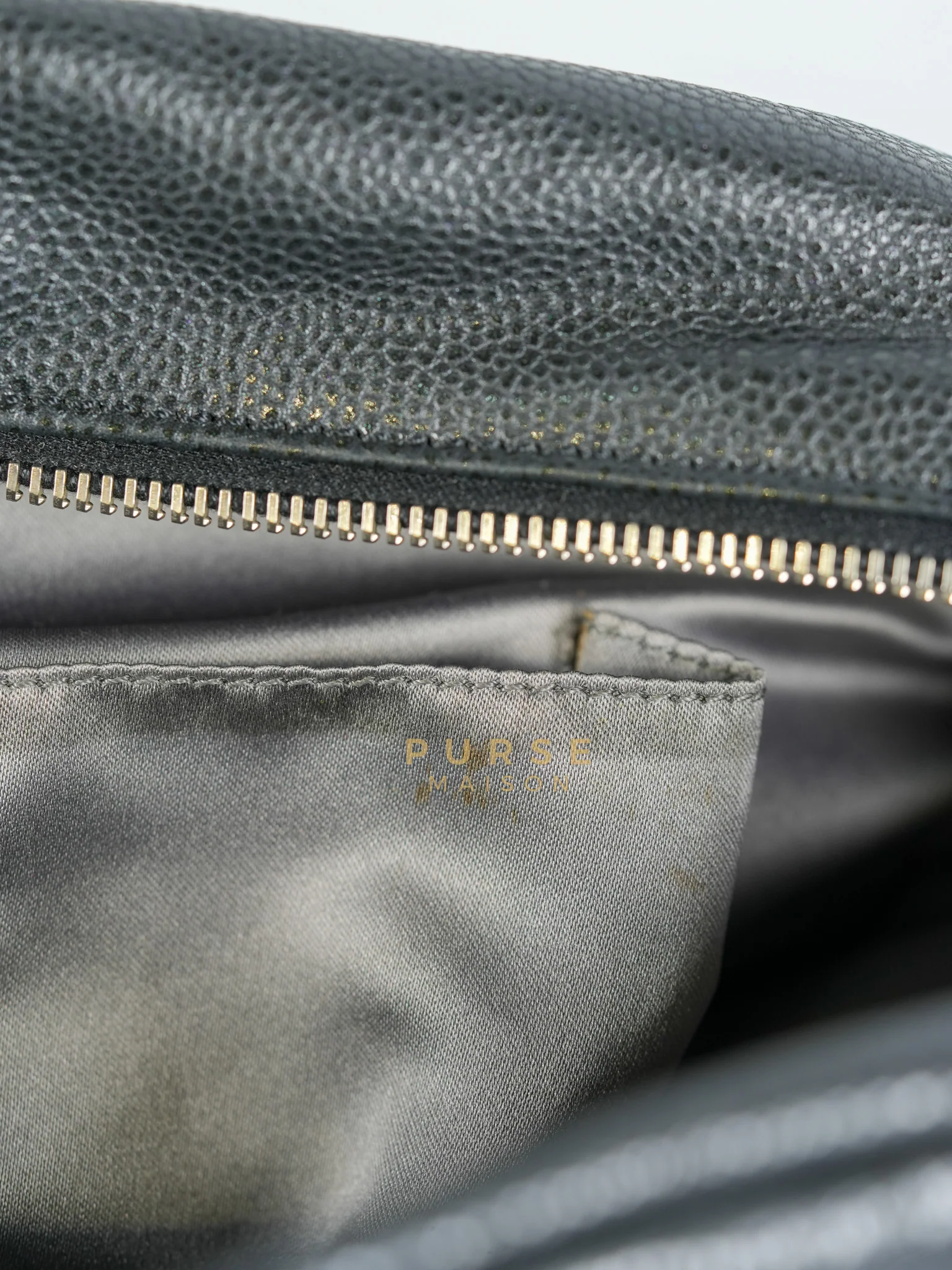 Chanel Glazed Bowling Bag Large in Black Caviar Leather and Ruthenium Hardware (Series 13) - Image 32