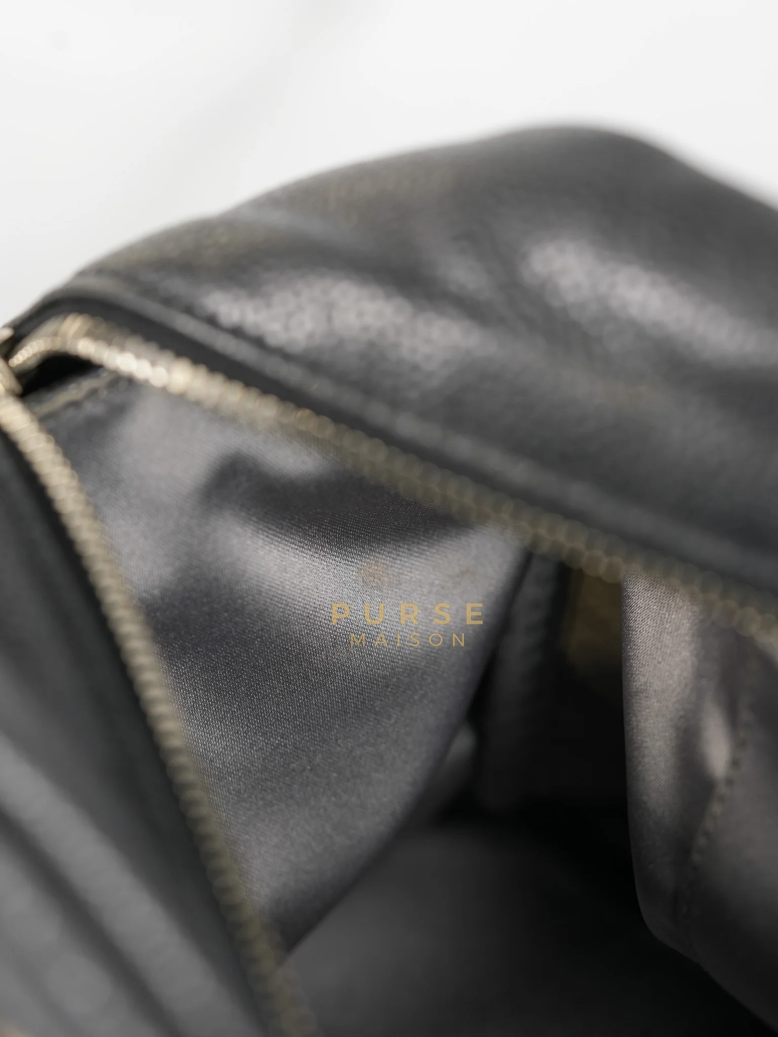 Chanel Glazed Bowling Bag Large in Black Caviar Leather and Ruthenium Hardware (Series 13) - Image 35