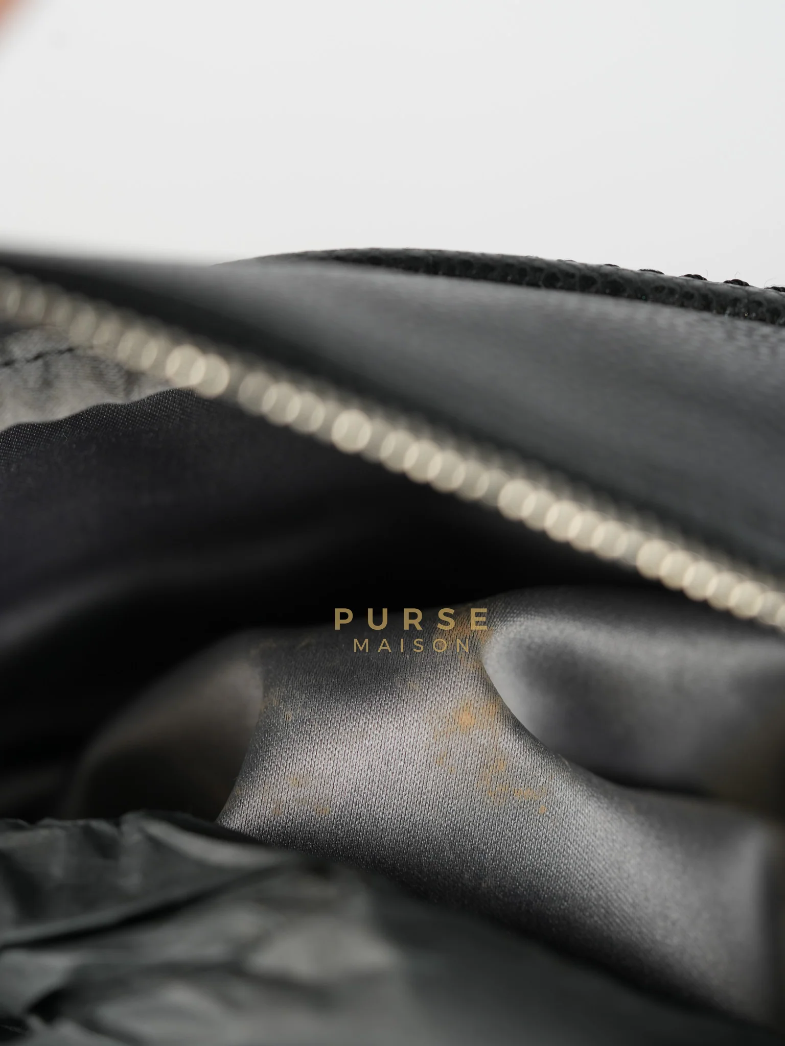 Chanel Glazed Bowling Bag Large in Black Caviar Leather and Ruthenium Hardware (Series 13) - Image 37