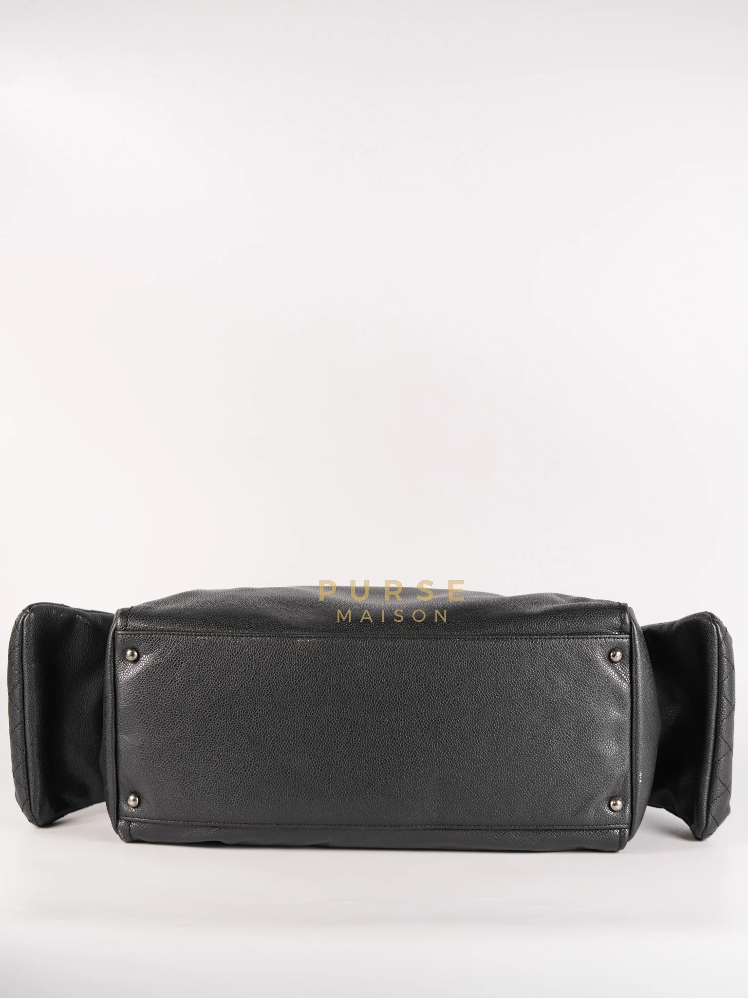 Chanel Glazed Bowling Bag Large in Black Caviar Leather and Ruthenium Hardware (Series 13) - Image 5