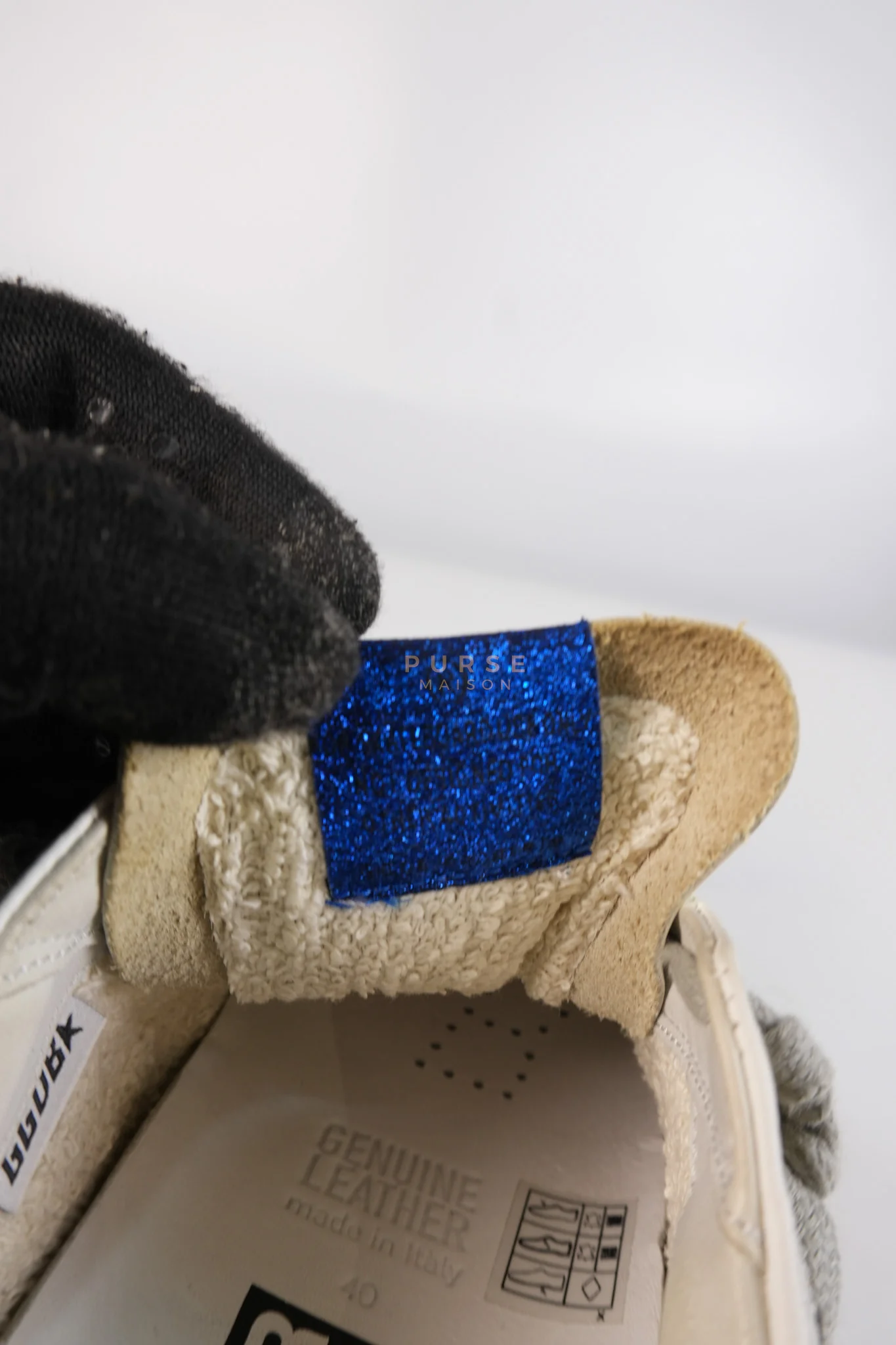 Golden Goose Super-Star Classic Suede Toe Leather Quarter Glitter (White/Ice/Gold/Black Sneakers Size 40 (25cm) - Image 33