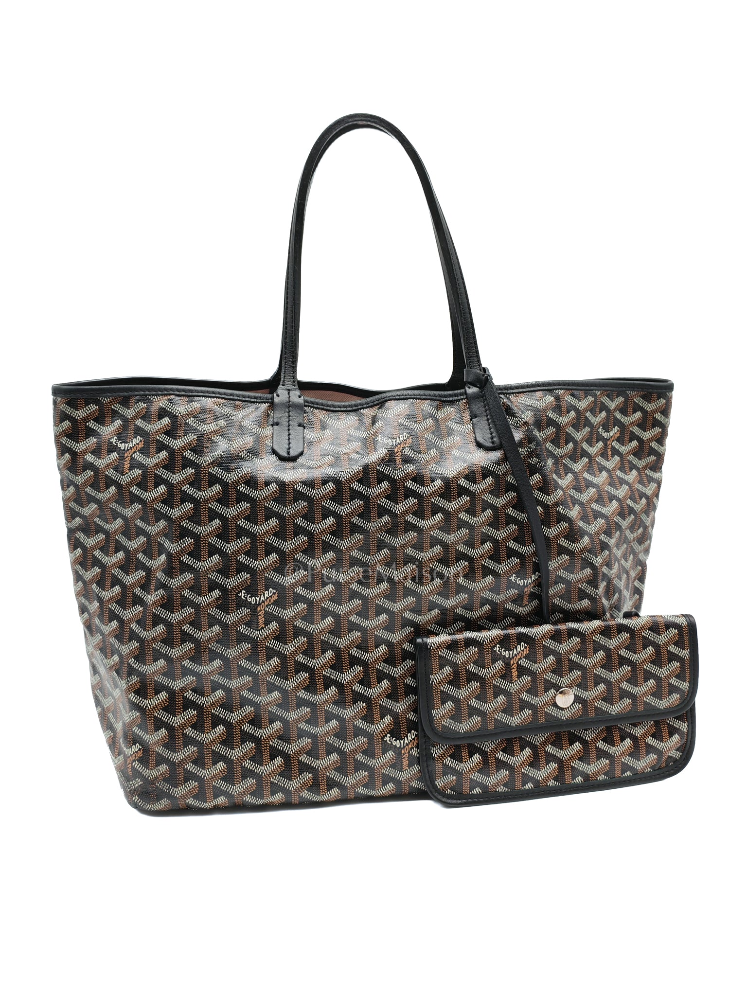 Goyard Saint Louis Pm in Black Goyardine Canvas - Image 3