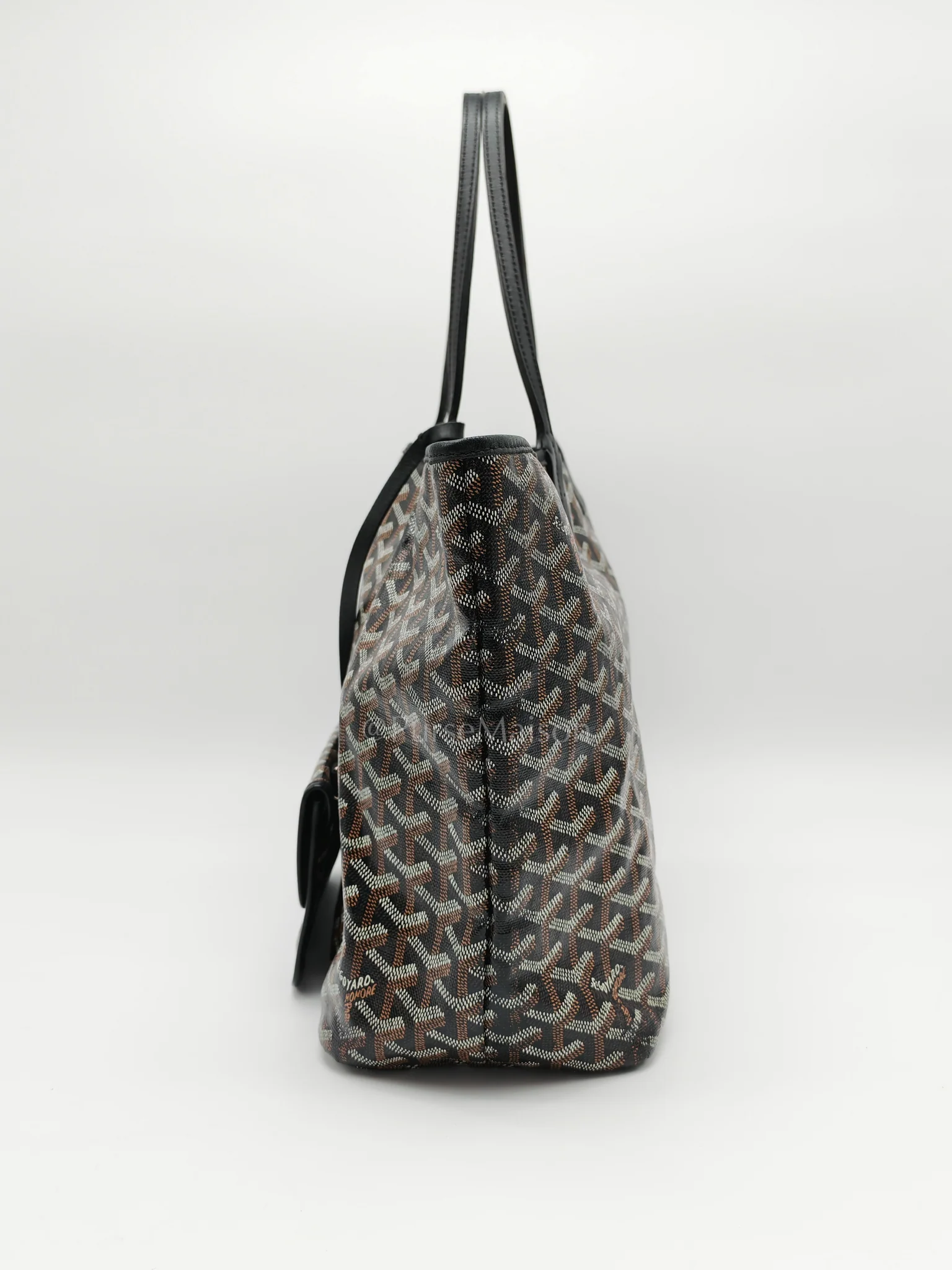 Goyard Saint Louis Pm in Black Goyardine Canvas - Image 5