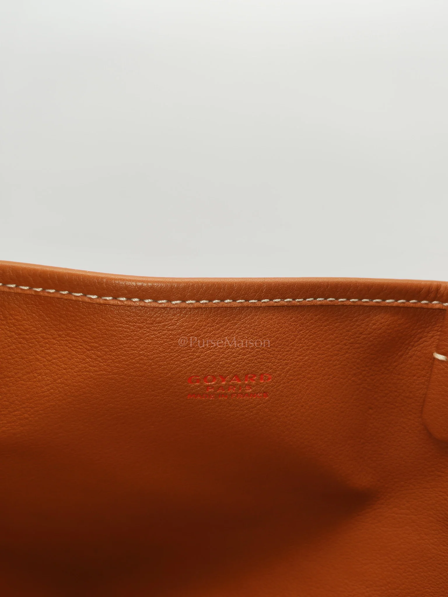 Goyard Mini Anjou in Tan Goyardine Canvas with Orange Heart Print and Croc Universel Clip Charm - Image 13