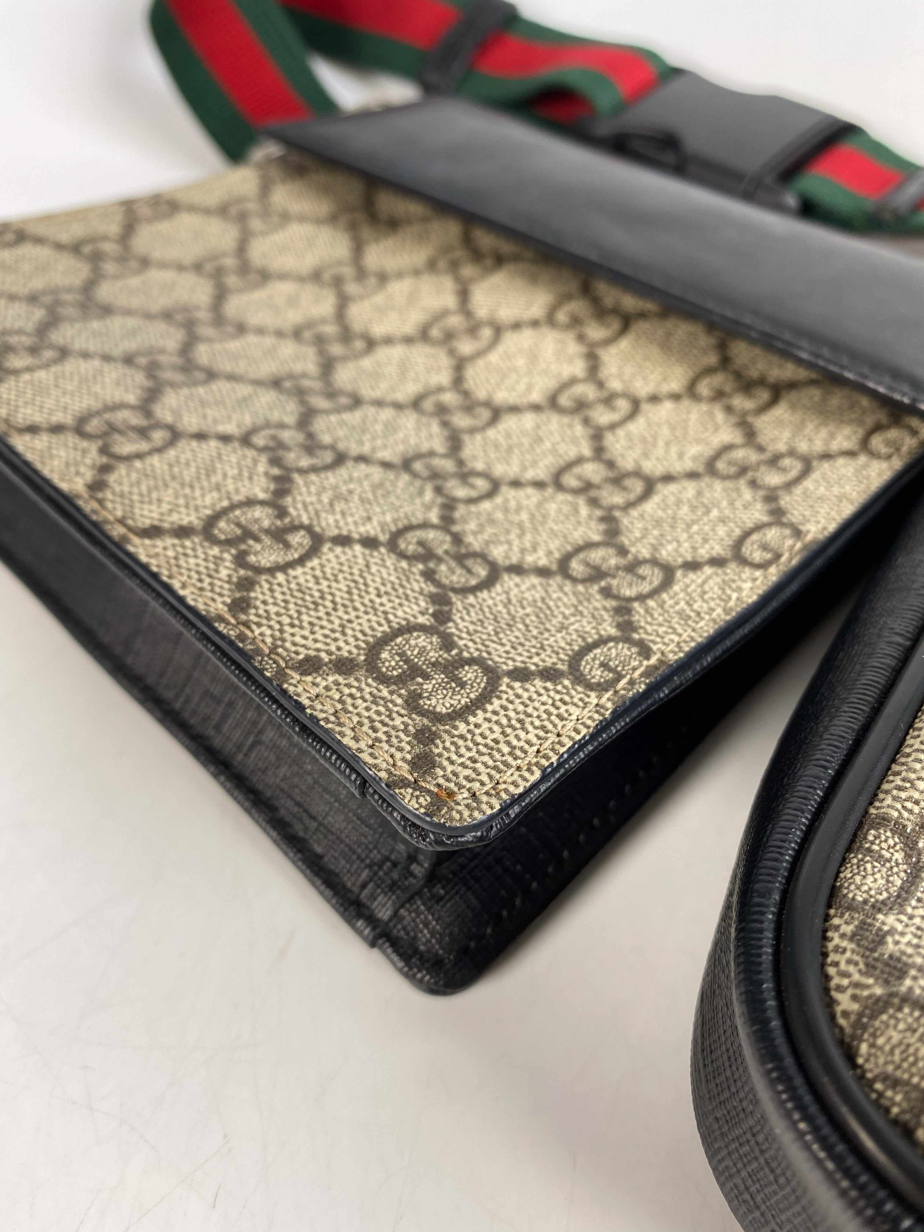 Gucci Gucci Double Web Belt Bag GG Supreme Canvas for Men - Image 12
