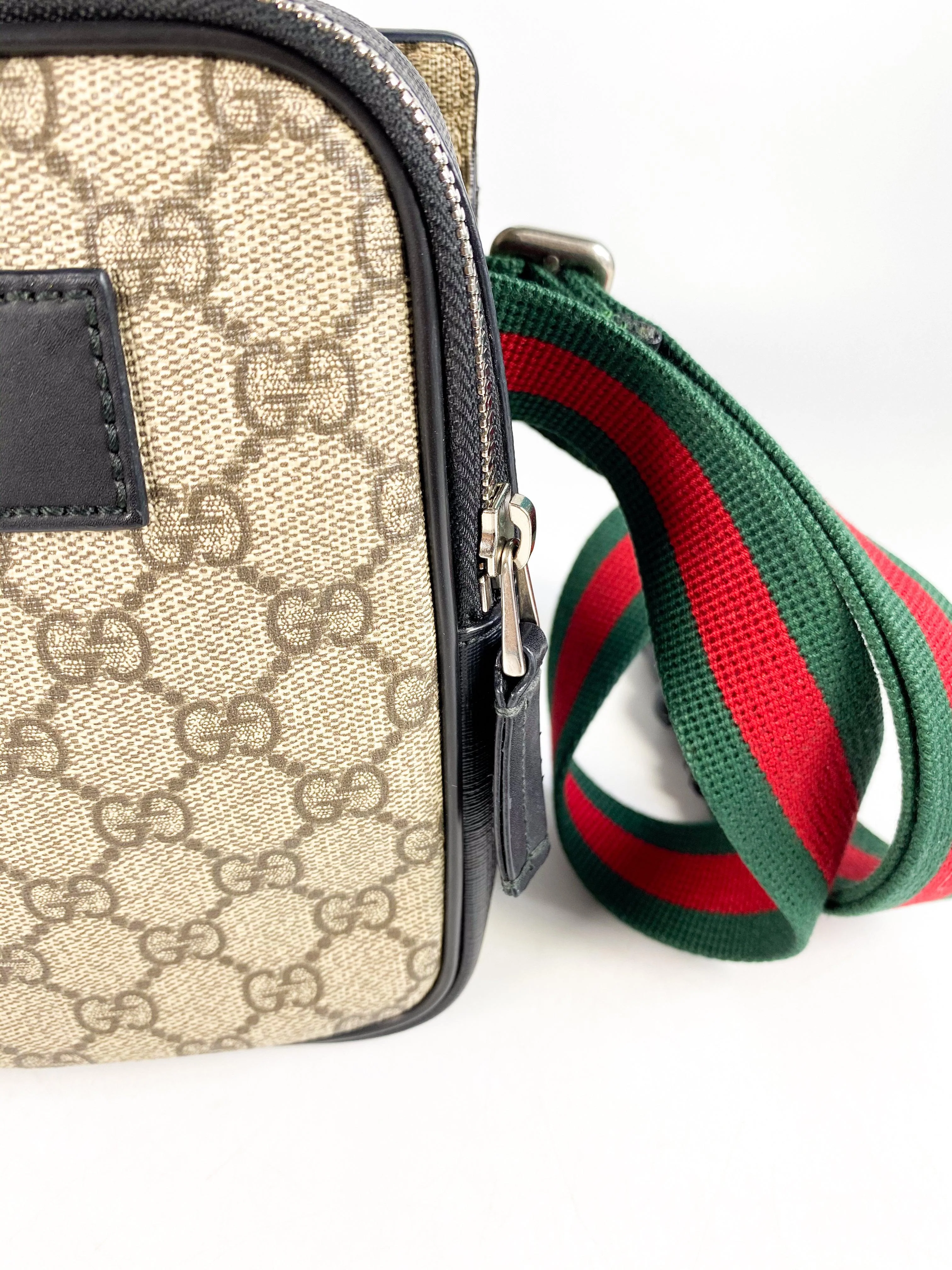 Gucci Gucci Double Web Belt Bag GG Supreme Canvas for Men - Image 17