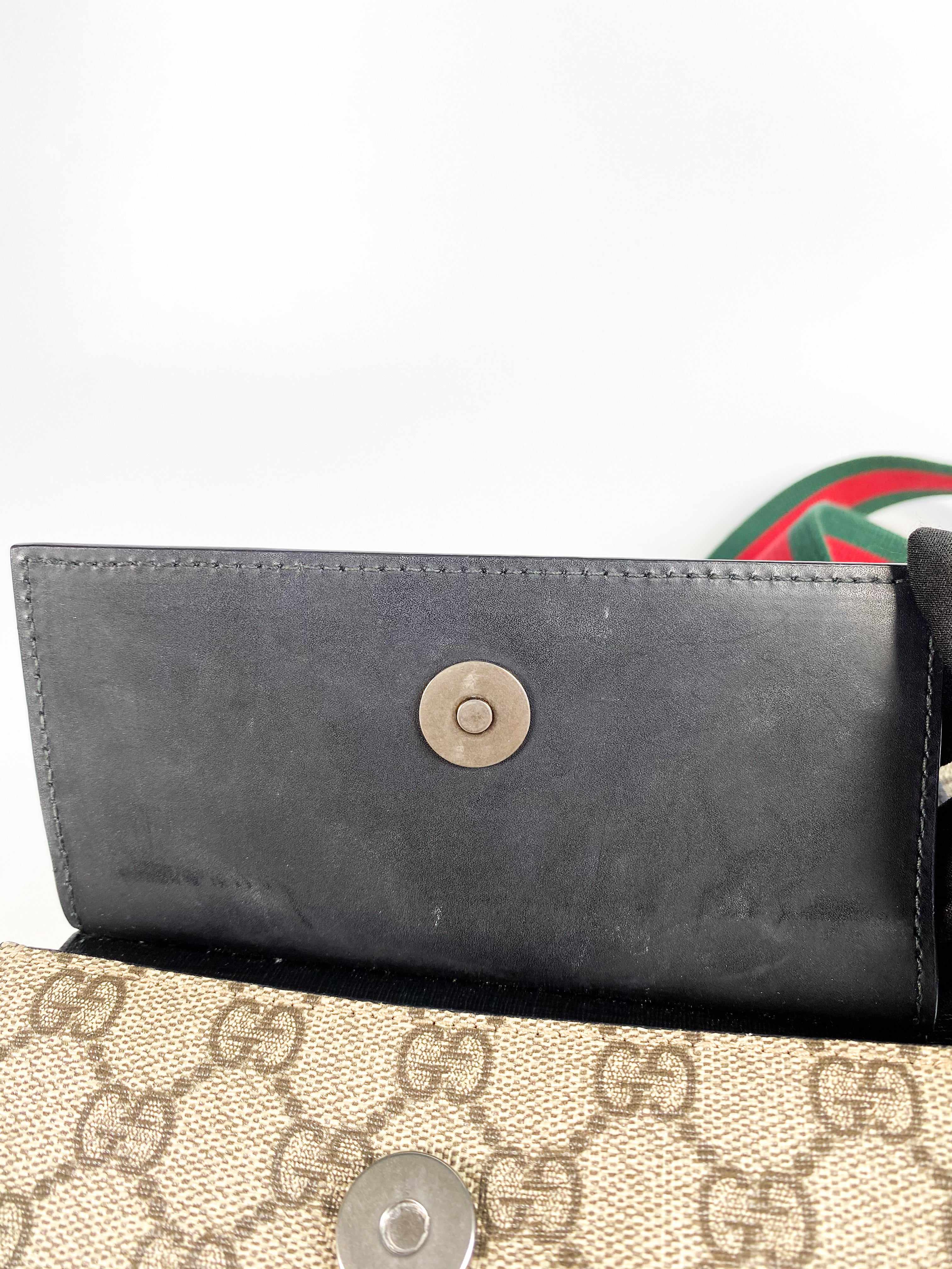 Gucci Gucci Double Web Belt Bag GG Supreme Canvas for Men - Image 19