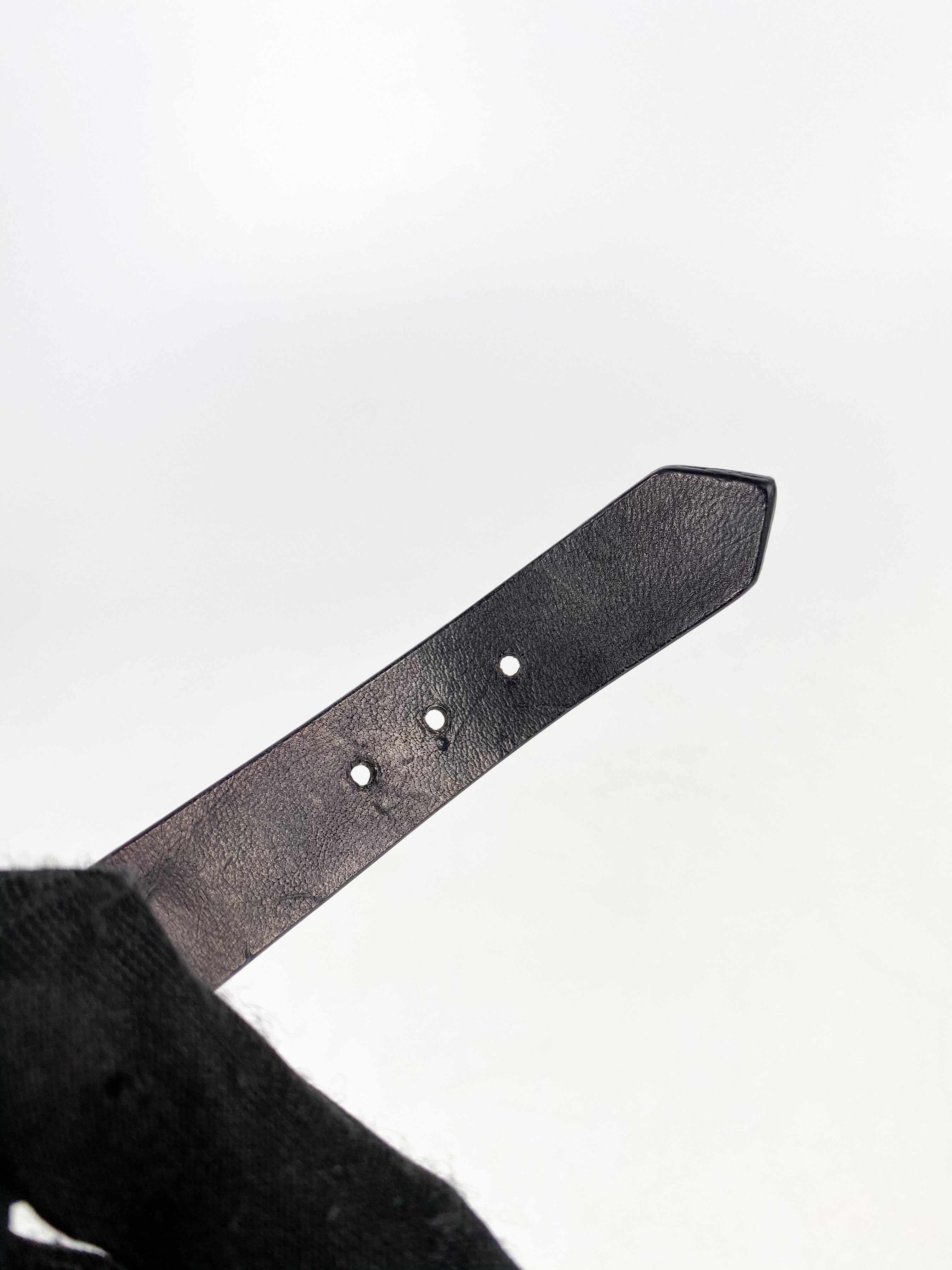 Gucci Gucci Feline Head and Crystal Black Leather Bracelet - Image 15