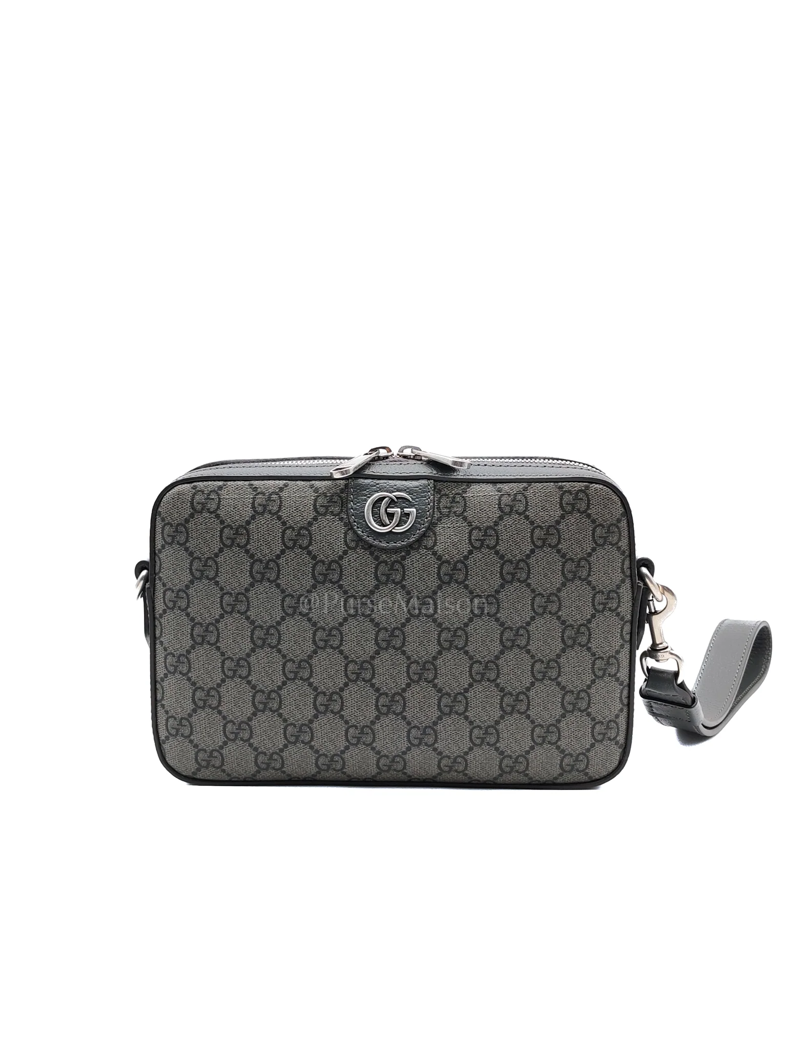 Gucci Ophidia Gray Supreme Canvas Clutch Bag