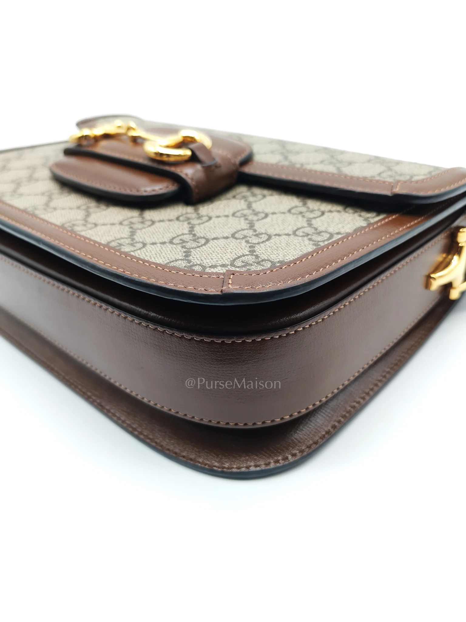 Gucci Horsebit 1955 Medium in Brown Supreme Canvas Shoulder Bag - Image 10