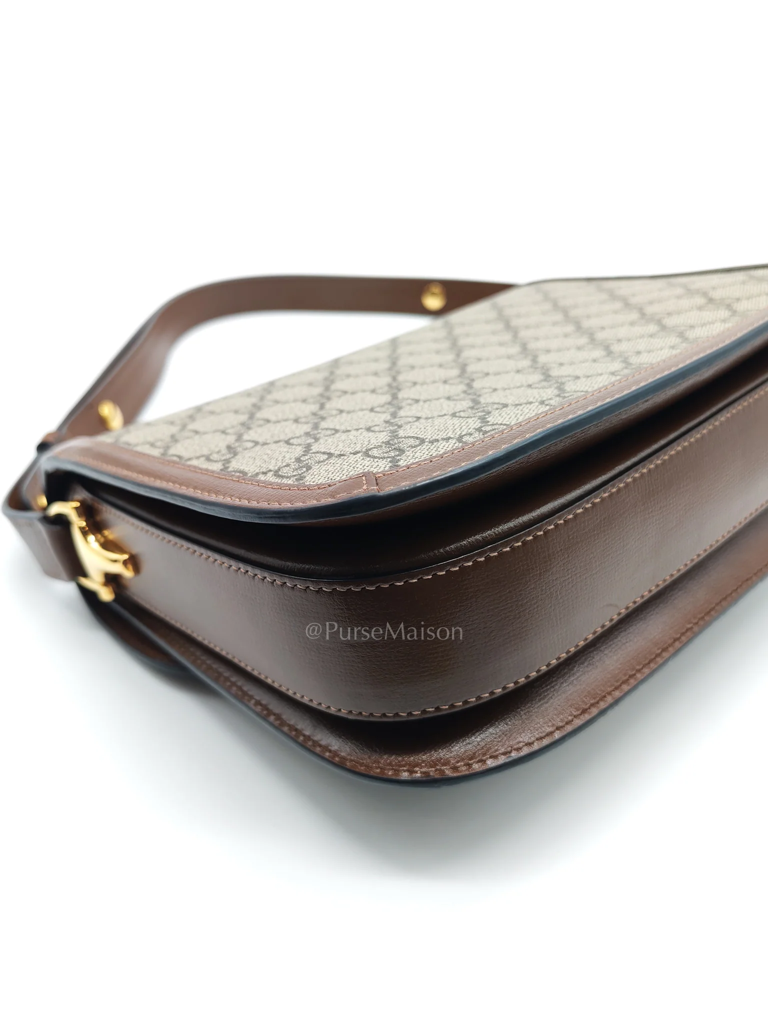 Gucci Horsebit 1955 Medium in Brown Supreme Canvas Shoulder Bag - Image 12