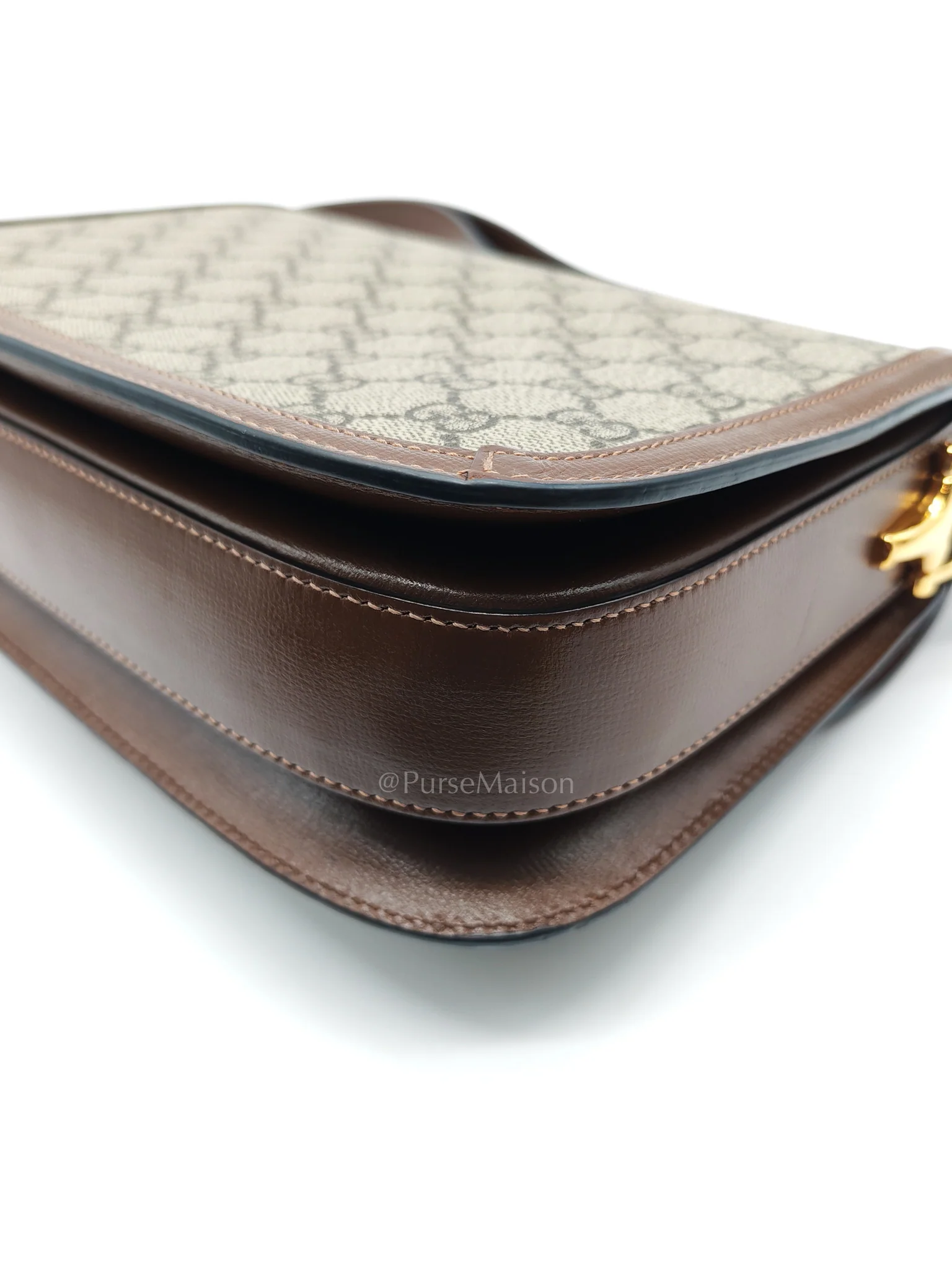 Gucci Horsebit 1955 Medium in Brown Supreme Canvas Shoulder Bag - Image 14
