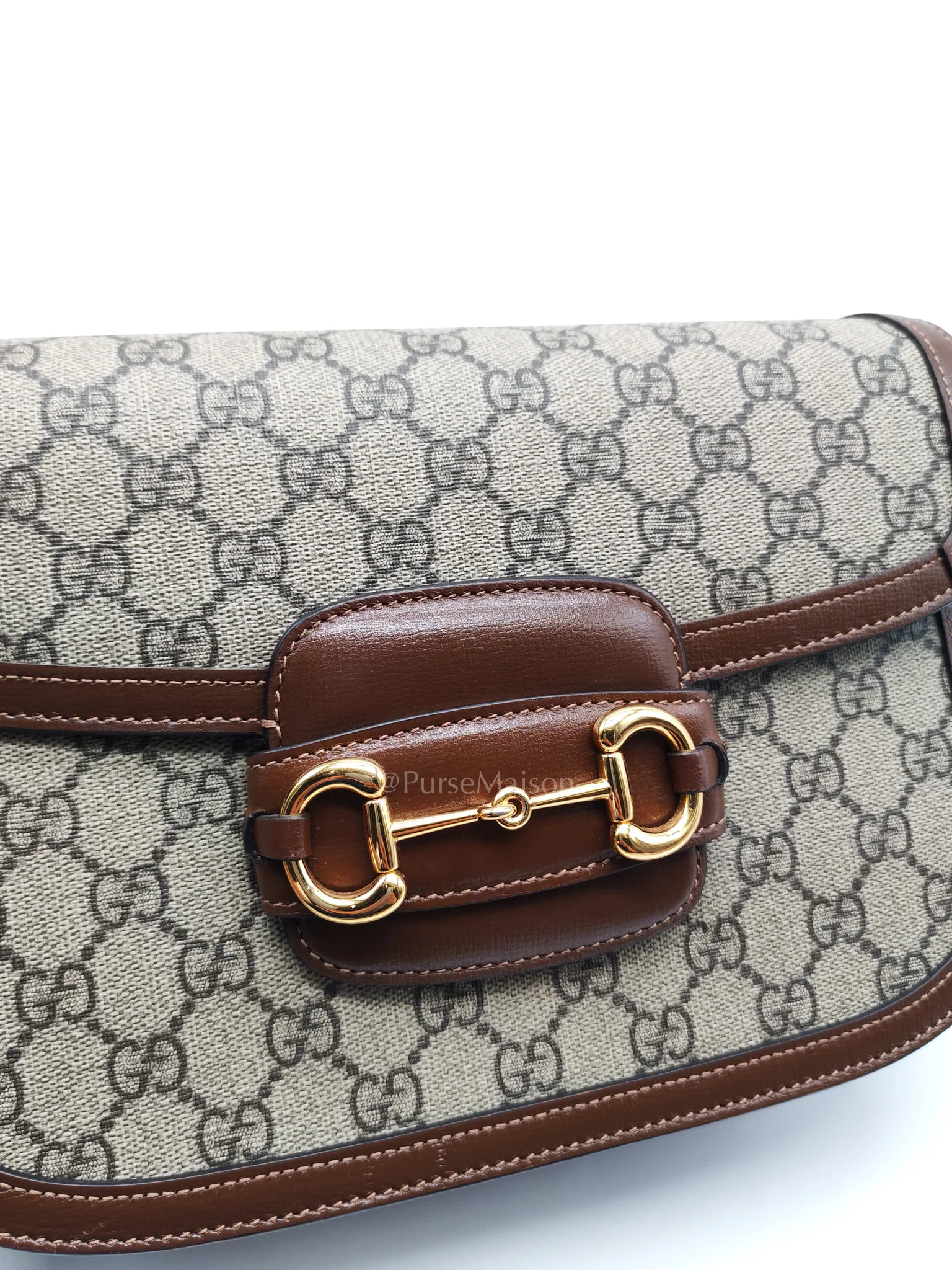 Gucci Horsebit 1955 Medium in Brown Supreme Canvas Shoulder Bag - Image 16