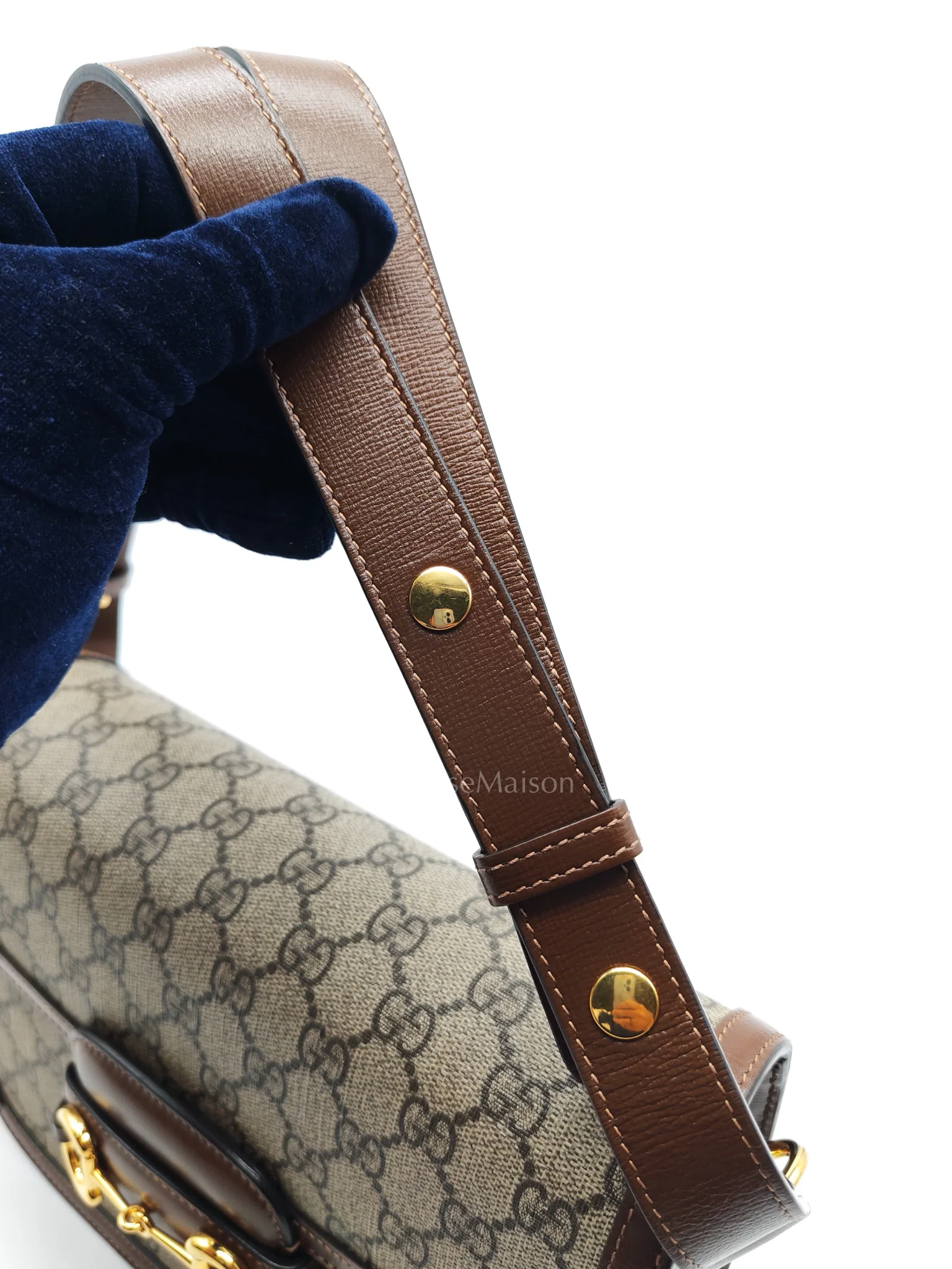 Gucci Horsebit 1955 Medium in Brown Supreme Canvas Shoulder Bag - Image 19