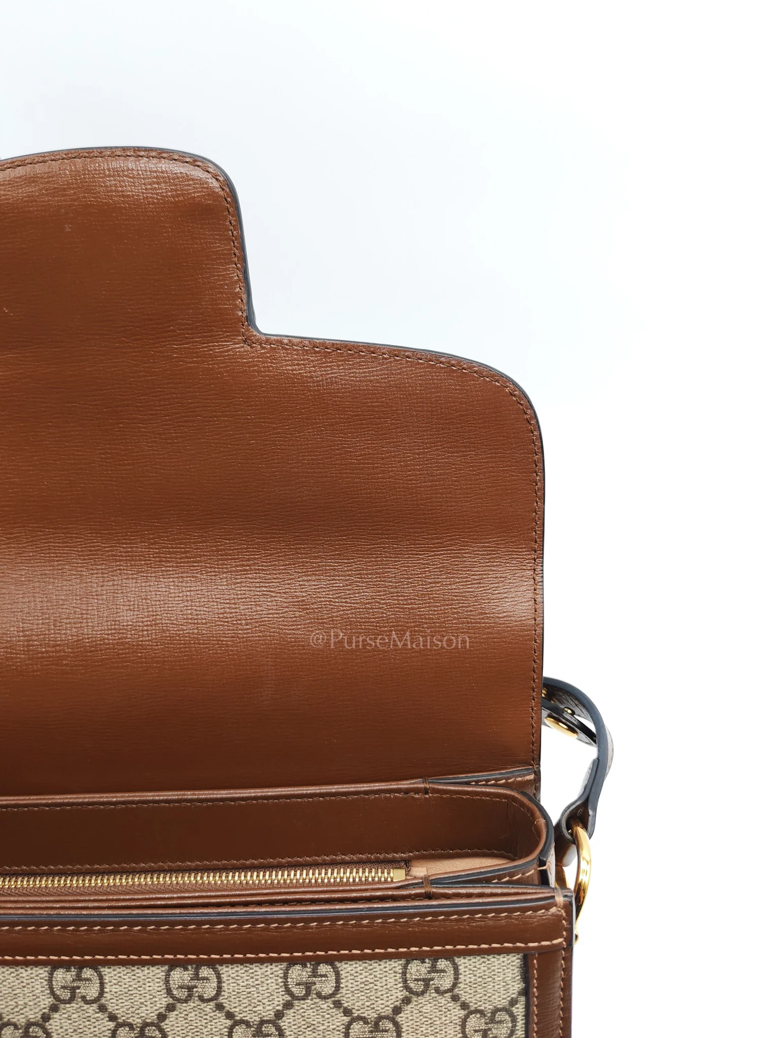 Gucci Horsebit 1955 Medium in Brown Supreme Canvas Shoulder Bag - Image 22