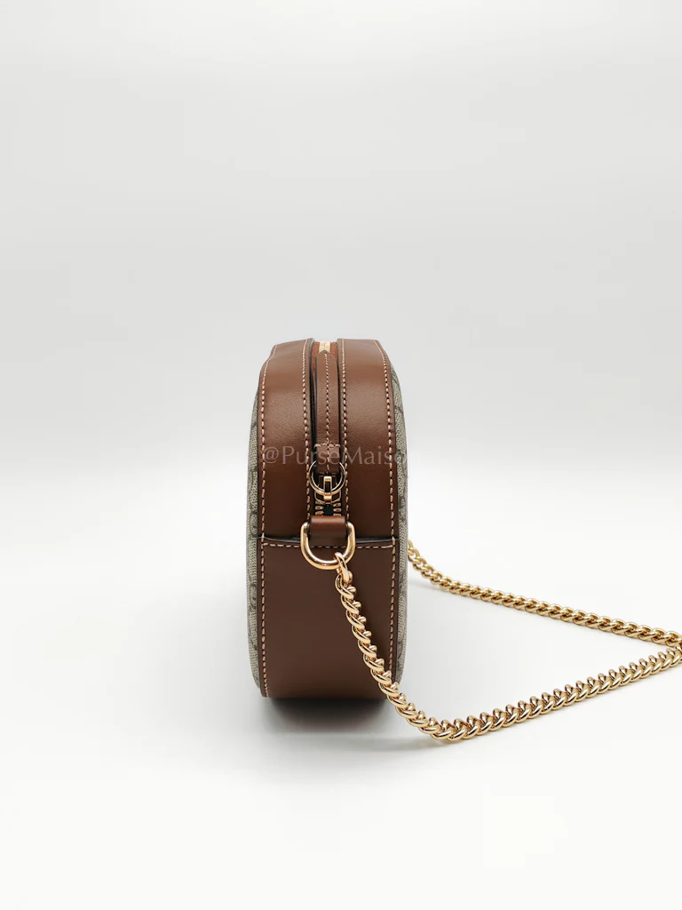 Gucci Supreme Monogram Round Camera Bag in Chain Strap - Image 6