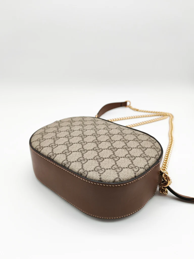 Gucci Supreme Monogram Round Camera Bag in Chain Strap - Image 8