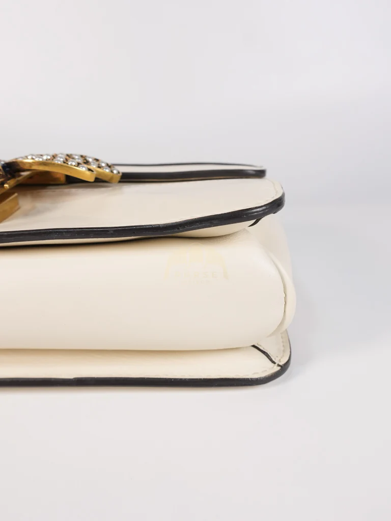 Gucci Queen Margaret Flap Bag in Off-White Calfskin Leather - Image 13