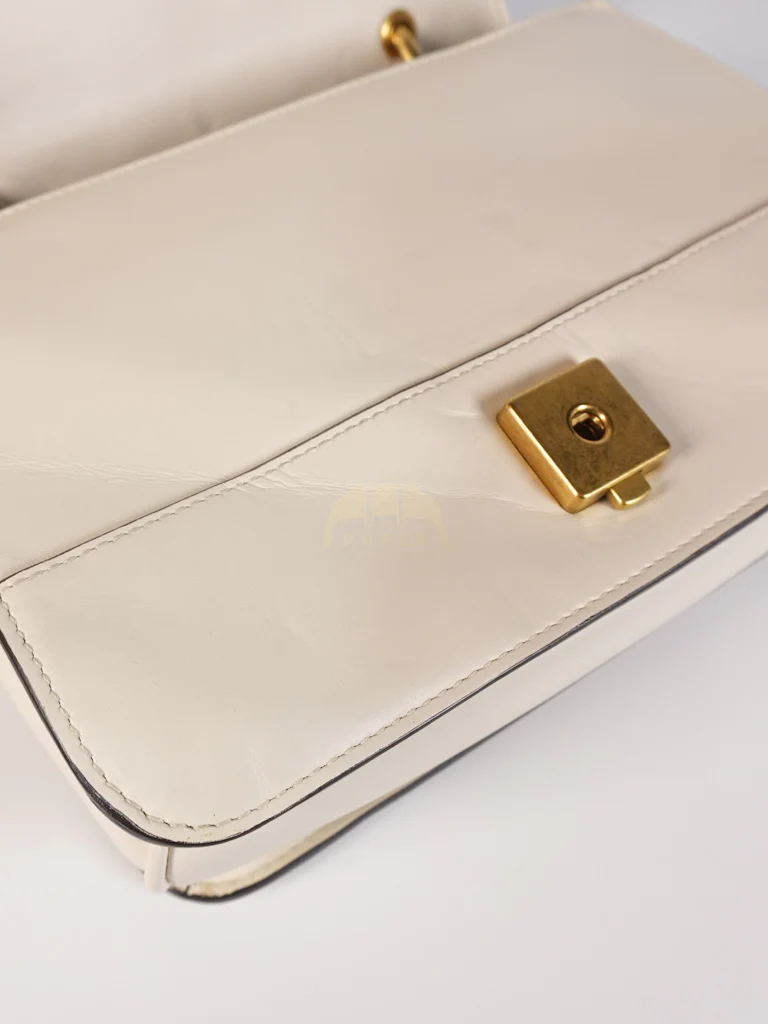 Gucci Queen Margaret Flap Bag in Off-White Calfskin Leather - Image 16
