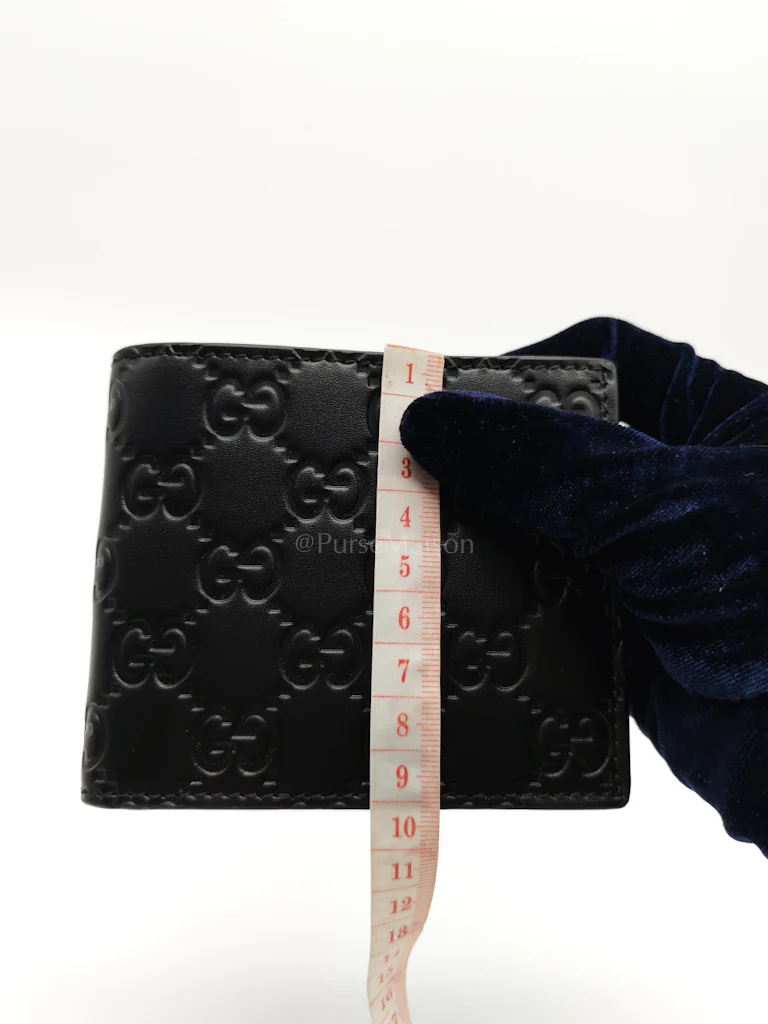 Gucci Guccissima Black Signature Calfskin Leather Bifold Wallet - Image 12