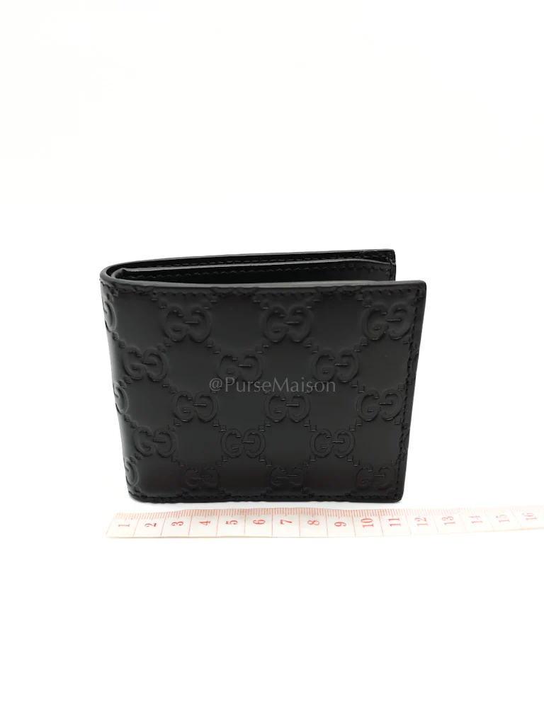 Gucci Guccissima Black Signature Calfskin Leather Bifold Wallet - Image 13