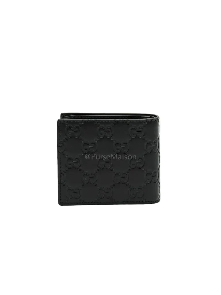 Gucci Guccissima Black Signature Calfskin Leather Bifold Wallet - Image 2