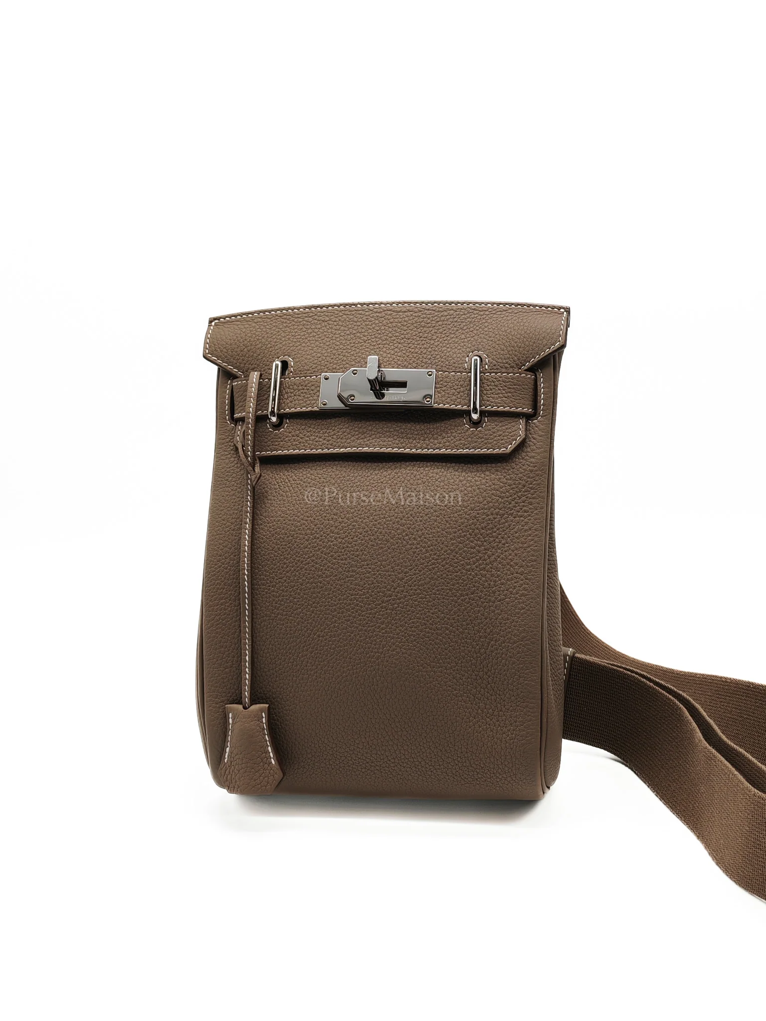Hermes Hac a Dos in Etoupe Togo Leather Palladium Hardware Stamp W(2024) - Image 3