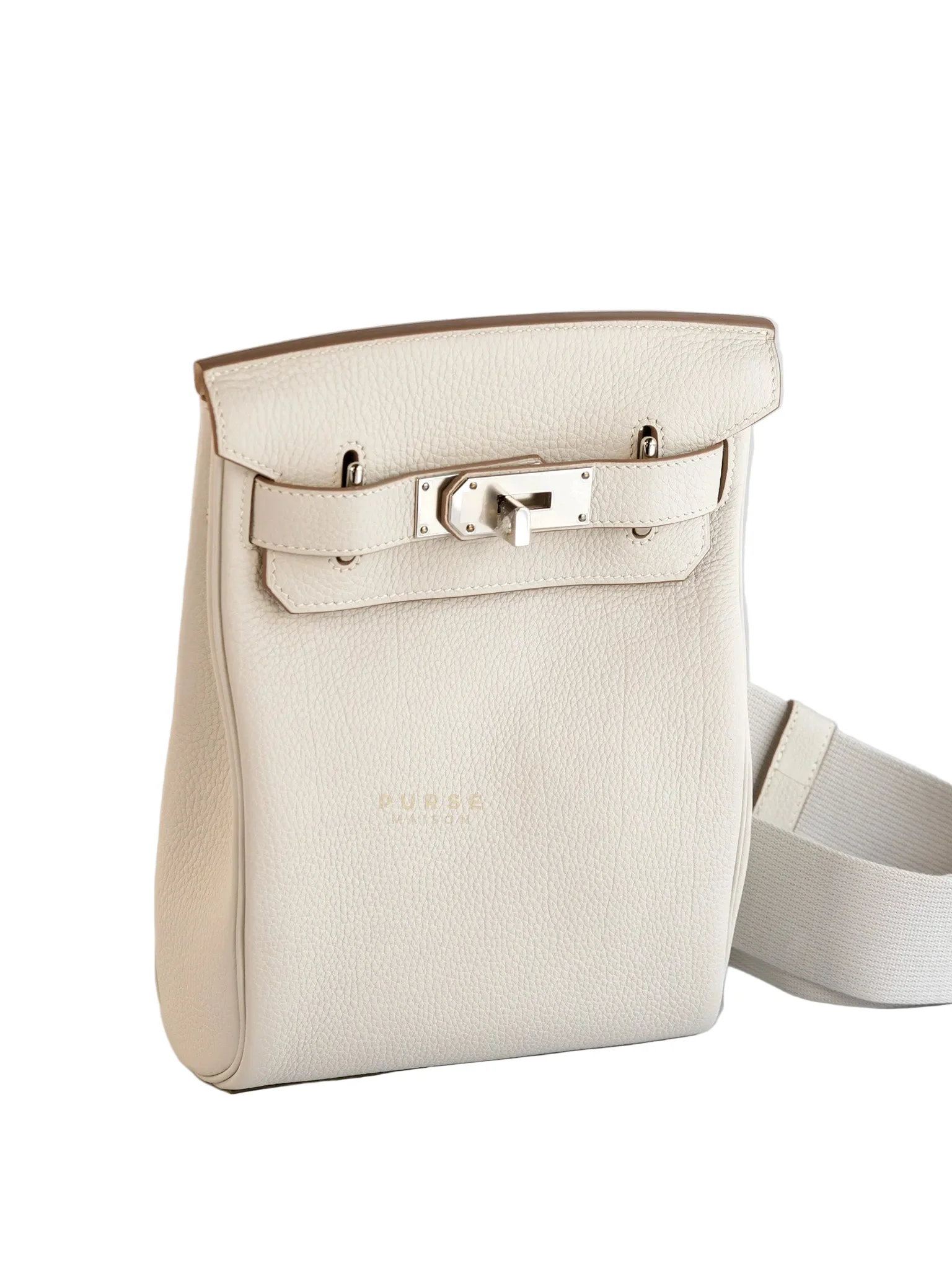 Hermes Hac A Dos PM Veau Togo Gris Pale Palladium Hardware Stamp B (2023) - Image 2