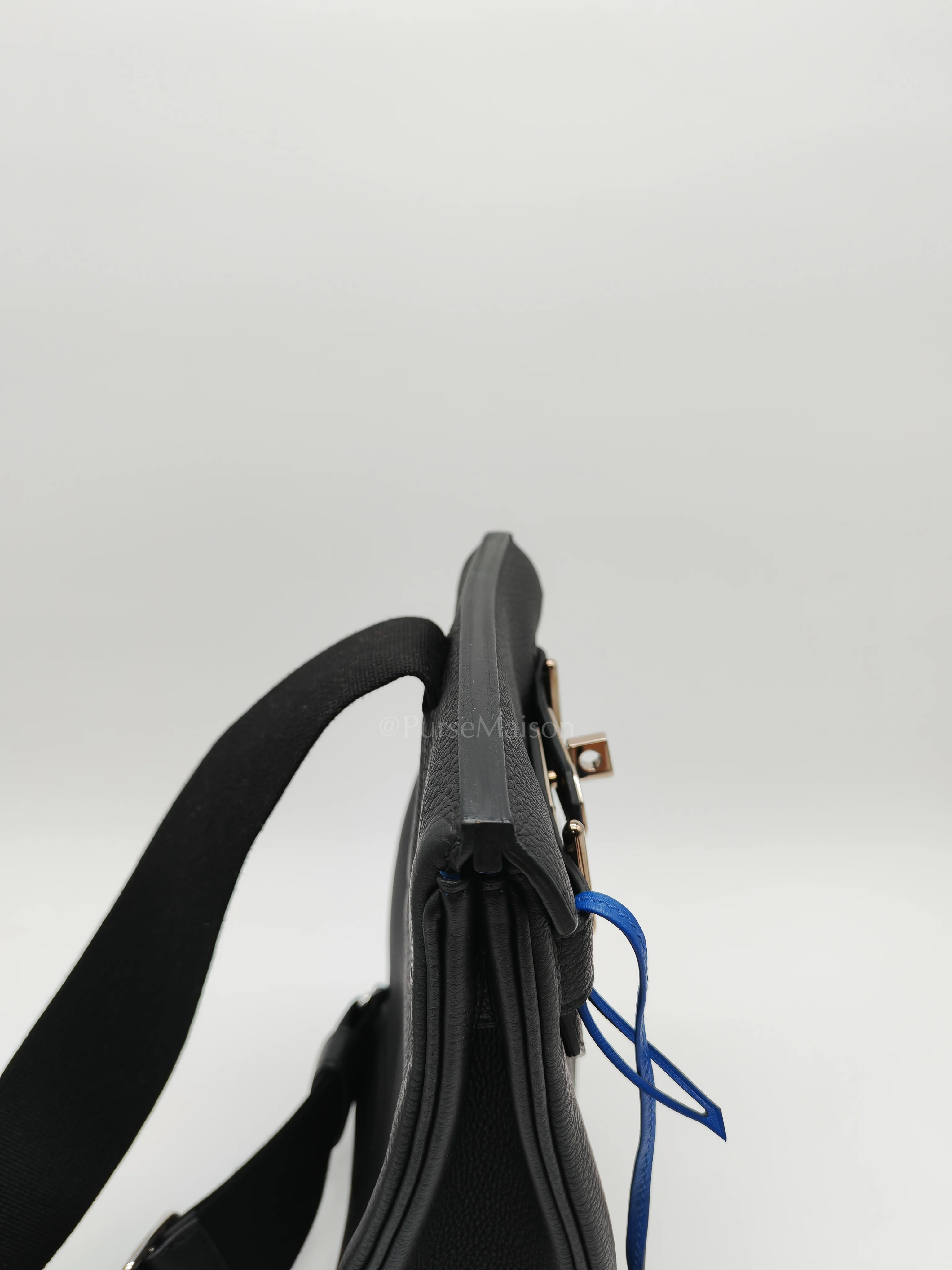 Hermes Hac A Dos Tri-color Black/Bleu de France/Jaune de Naples Togo Leather Palladium Hardware Stamp U(2022) - Image 14