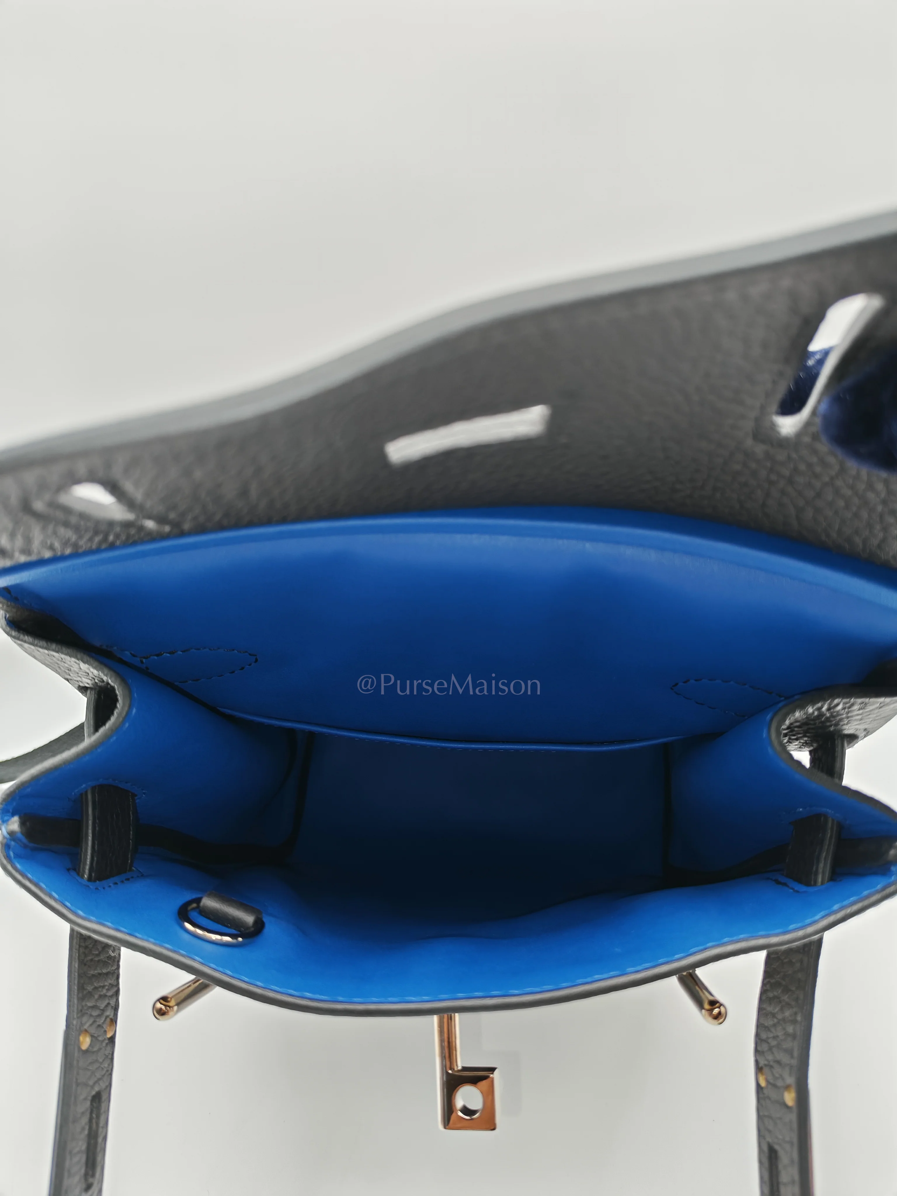 Hermes Hac A Dos Tri-color Black/Bleu de France/Jaune de Naples Togo Leather Palladium Hardware Stamp U(2022) - Image 22