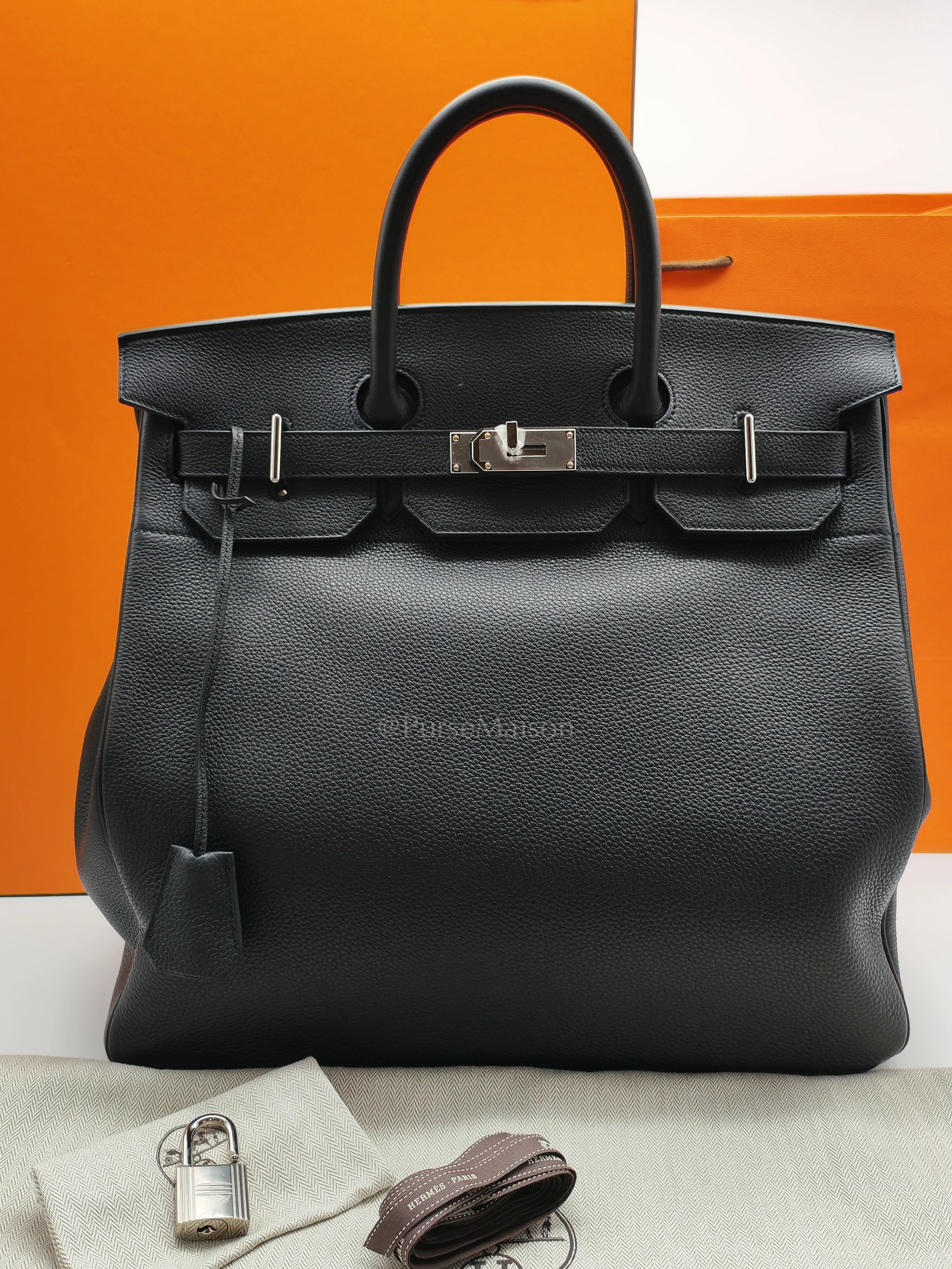 Hermes Haut à Courroies Birkin 40 Togo Leather in Palladium hardware Stamp G(2026) - Image 24