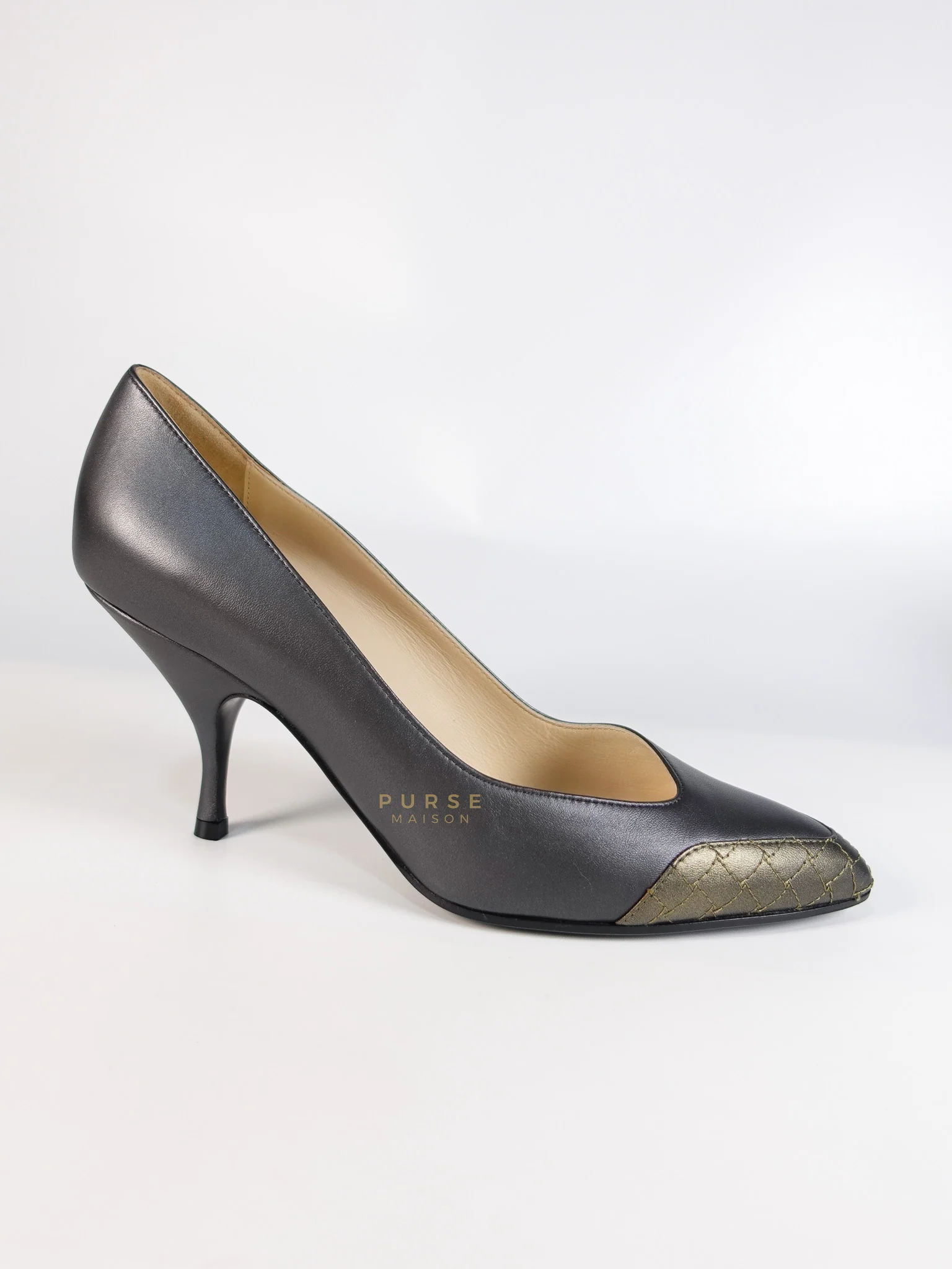 Bottega Veneta Assymetric Heels Shoes in Gray Size 39 EU (24.5cm) - Image 17