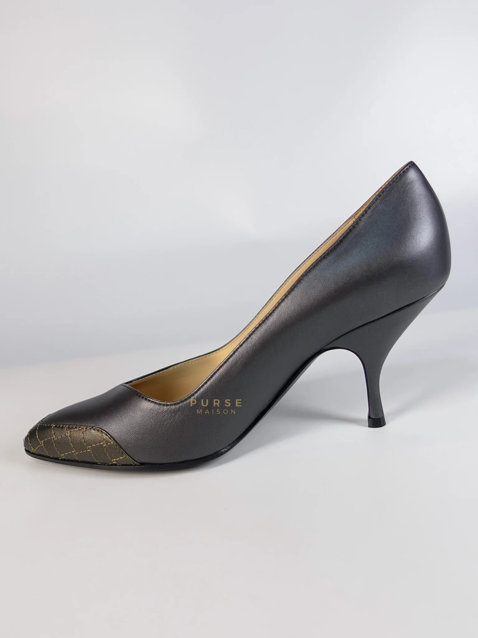 Bottega Veneta Assymetric Heels Shoes in Gray Size 39 EU (24.5cm) - Image 18