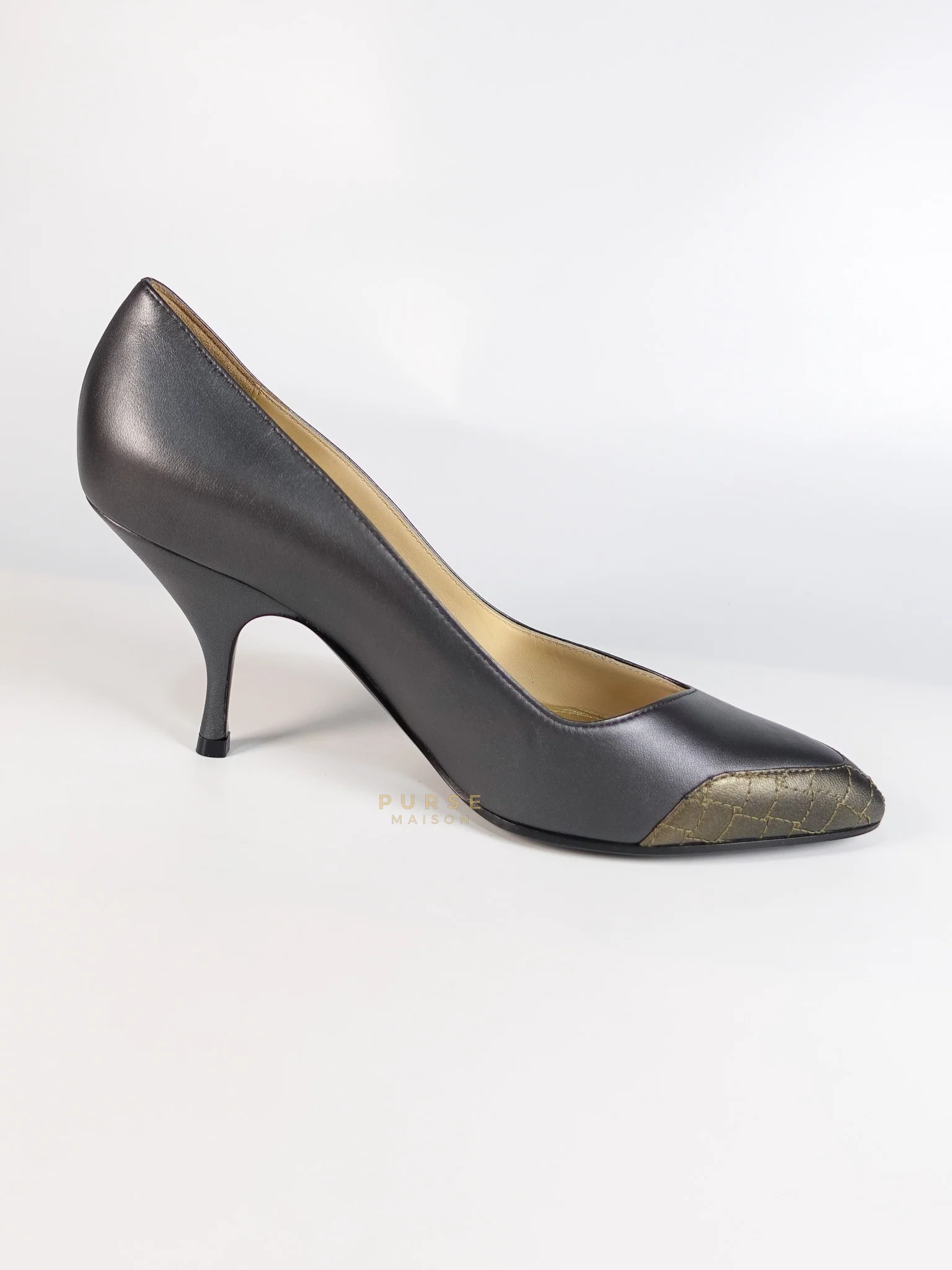 Bottega Veneta Assymetric Heels Shoes in Gray Size 39 EU (24.5cm) - Image 22