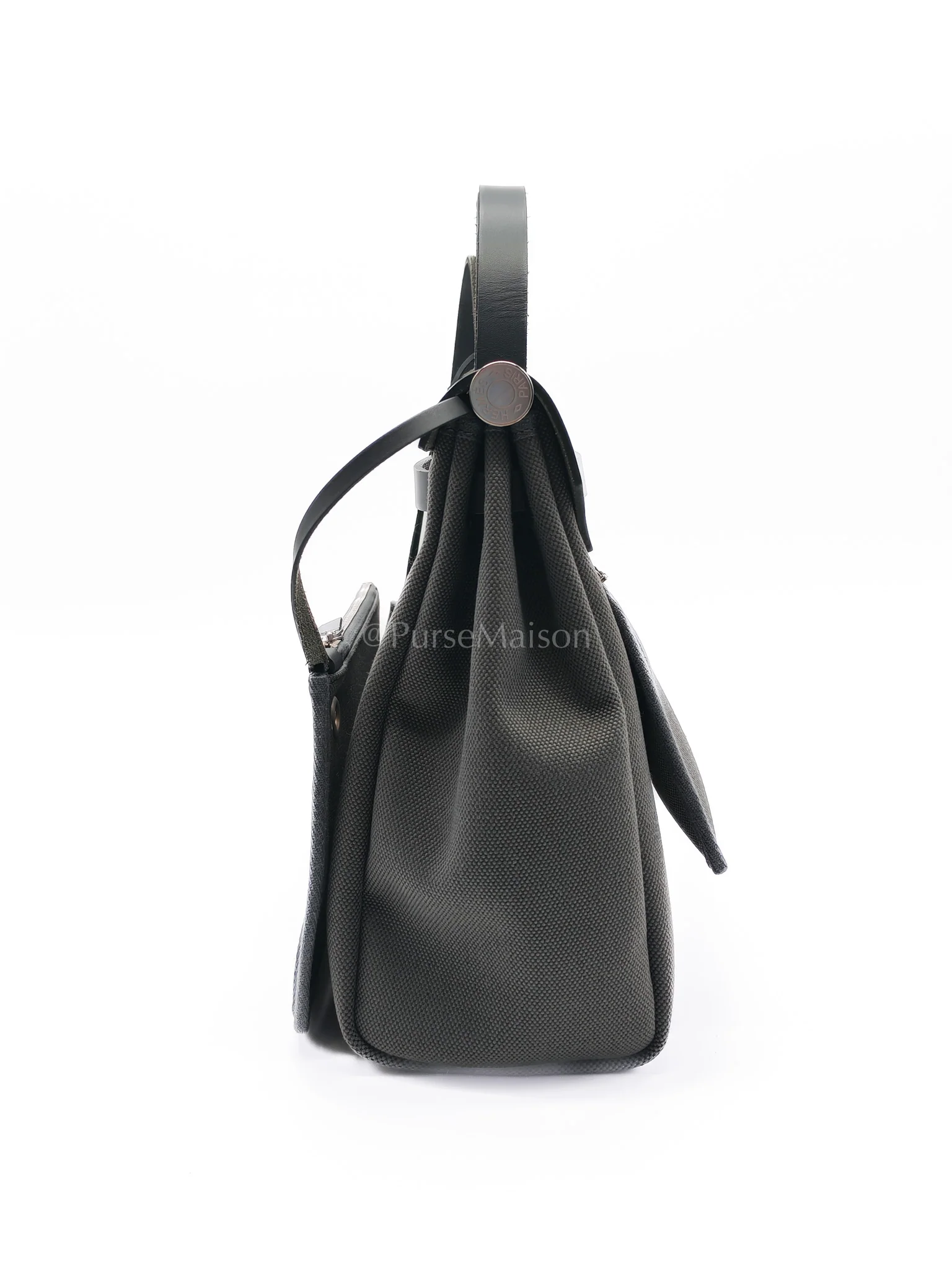 Hermes Herbag Zip 31 in Grey Canvas Palladium Hardware Stamp K(2025) - Image 5