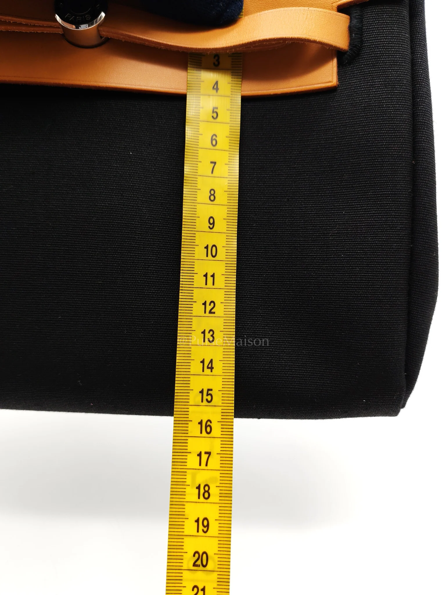 Hermes Herbag Clutch in Black Canvas Stamp C (2018) - Image 29