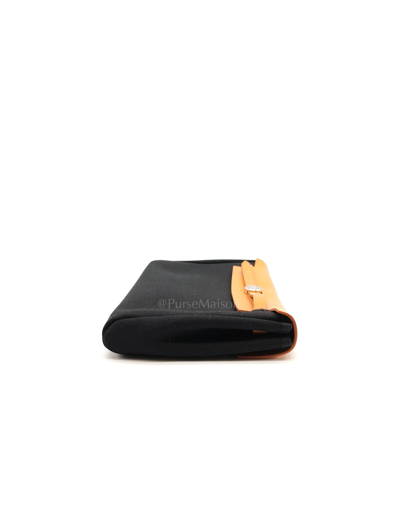 Hermes Herbag Clutch in Black Canvas Stamp C (2018) - Image 5