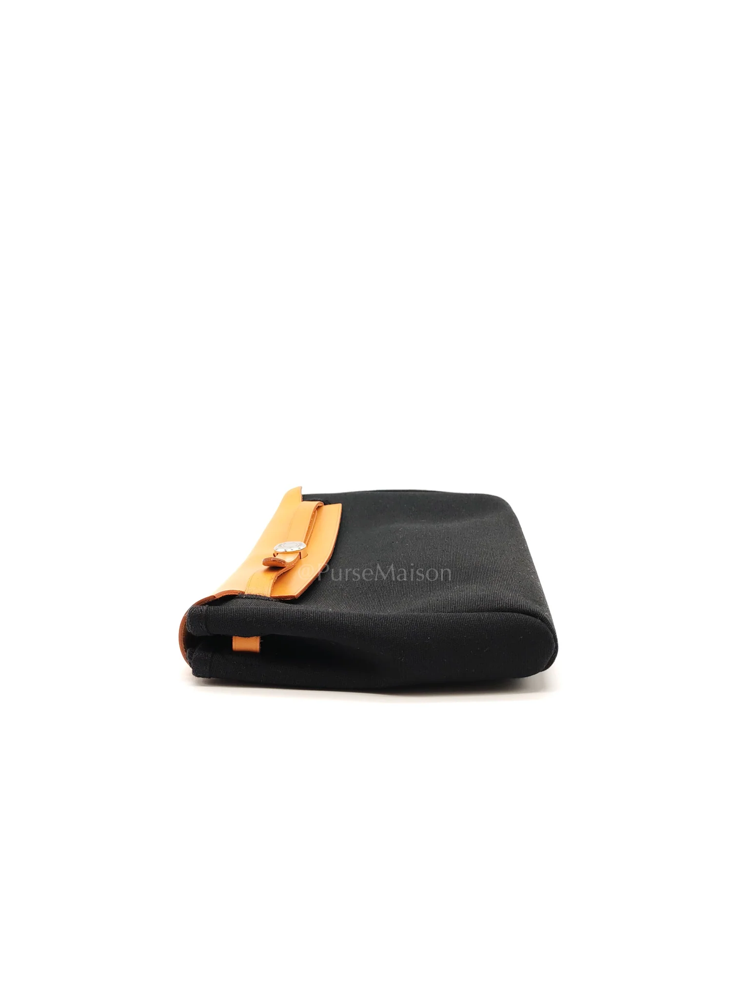 Hermes Herbag Clutch in Black Canvas Stamp C (2018) - Image 6